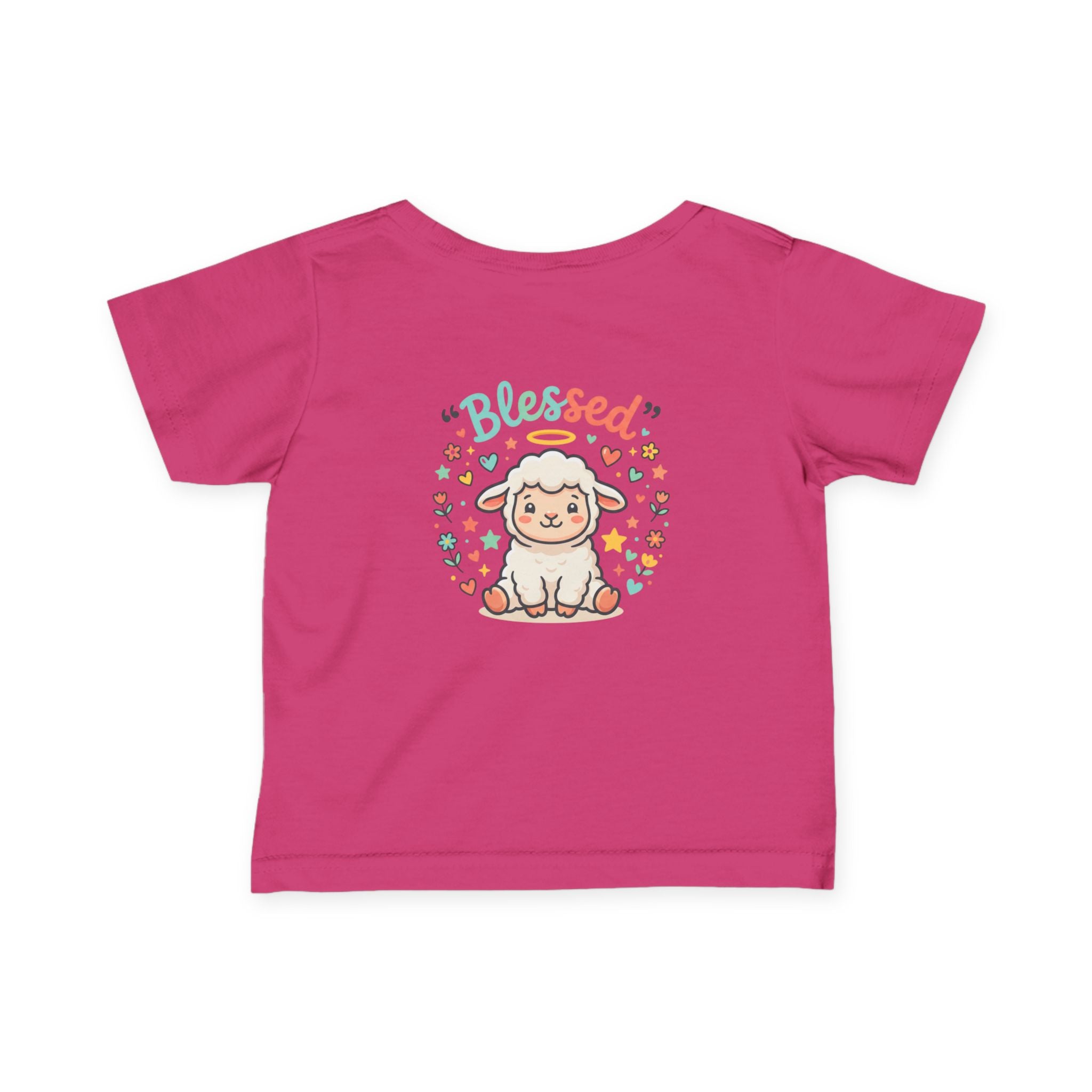 Infant Tee - 'Blessed' Cute Lamb Baby Shirt (Newborn Baptism, Christening Gift)