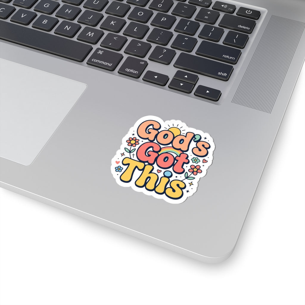 God's Got This Sticker | Christian encouragement, retro pastel groovy