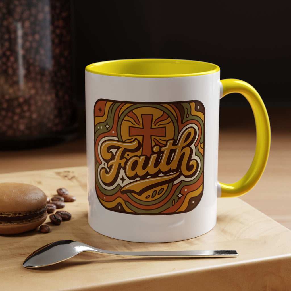 Faith Retro Script Mug | Accent Coffee Mug