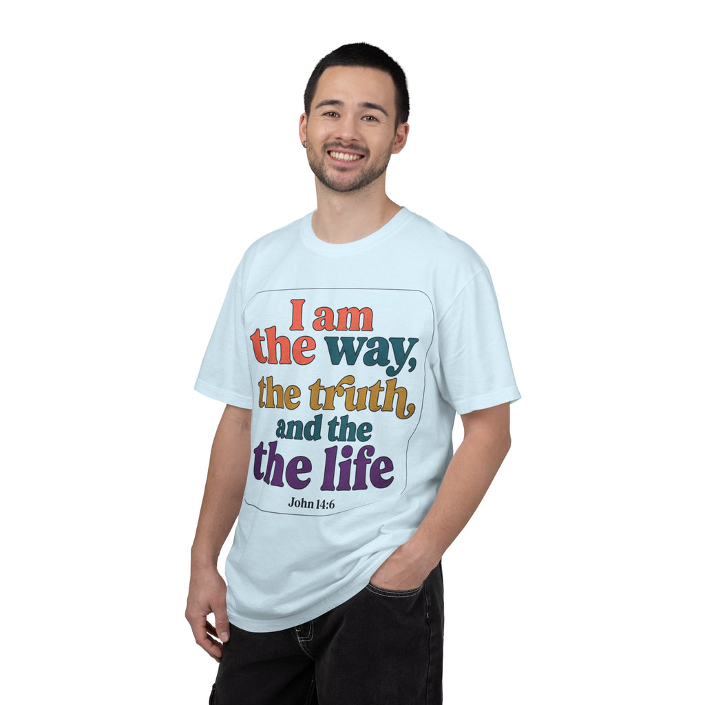 Christian T-Shirt — "I Am the Way, the Truth, and the Life" Retro Scripture Tee (John 14:6)