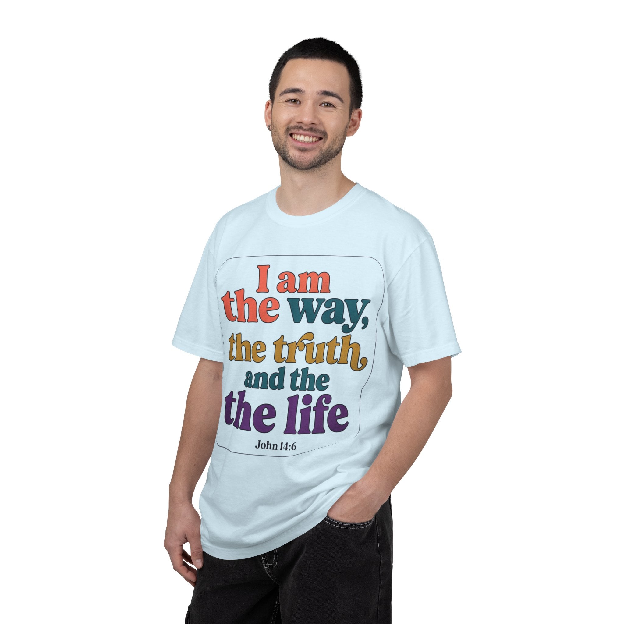 Christian T-Shirt — "I Am the Way, the Truth, and the Life" Retro Scripture Tee (John 14:6)