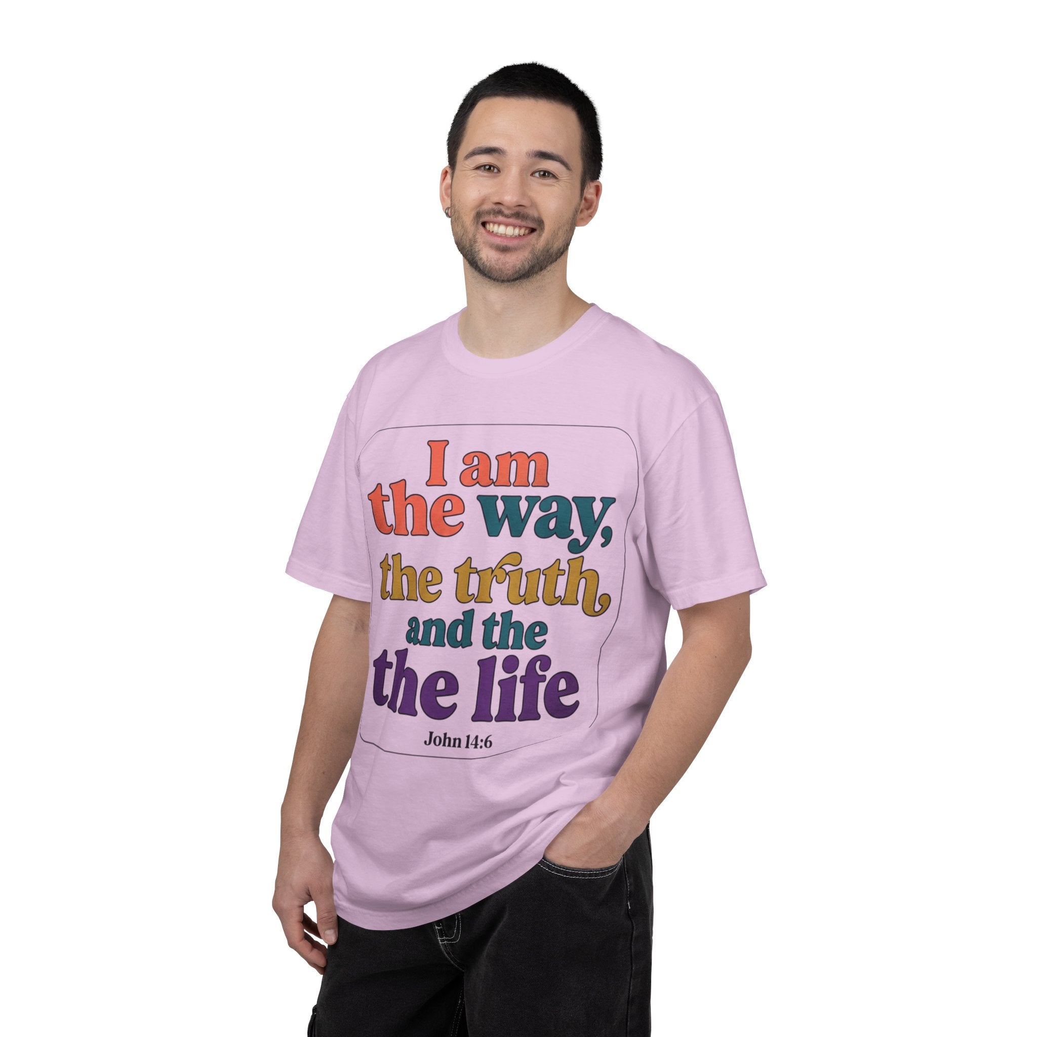 Christian T-Shirt — "I Am the Way, the Truth, and the Life" Retro Scripture Tee (John 14:6)