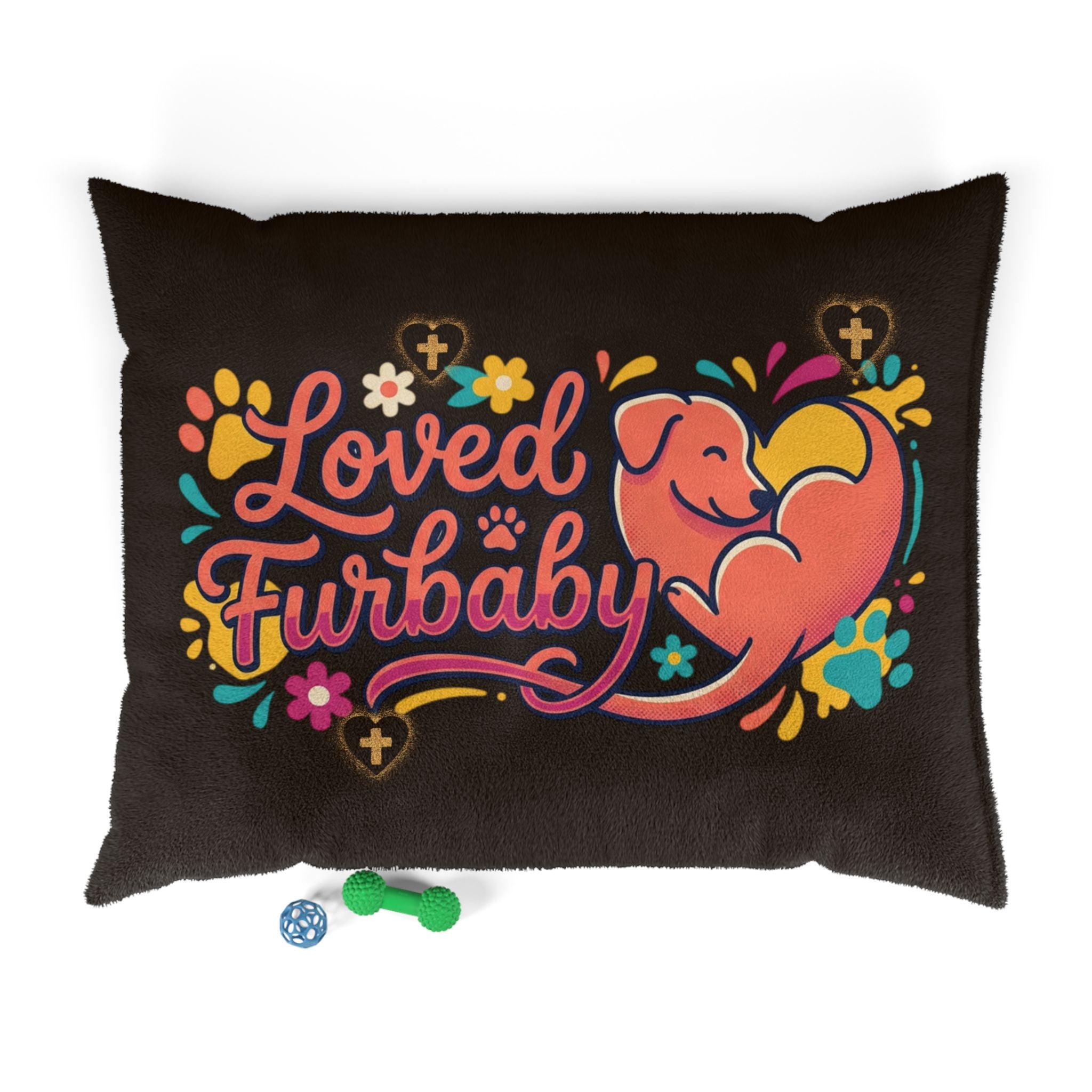 Loved Furbaby Pet Bed — Cozy Floral Dog Pillow