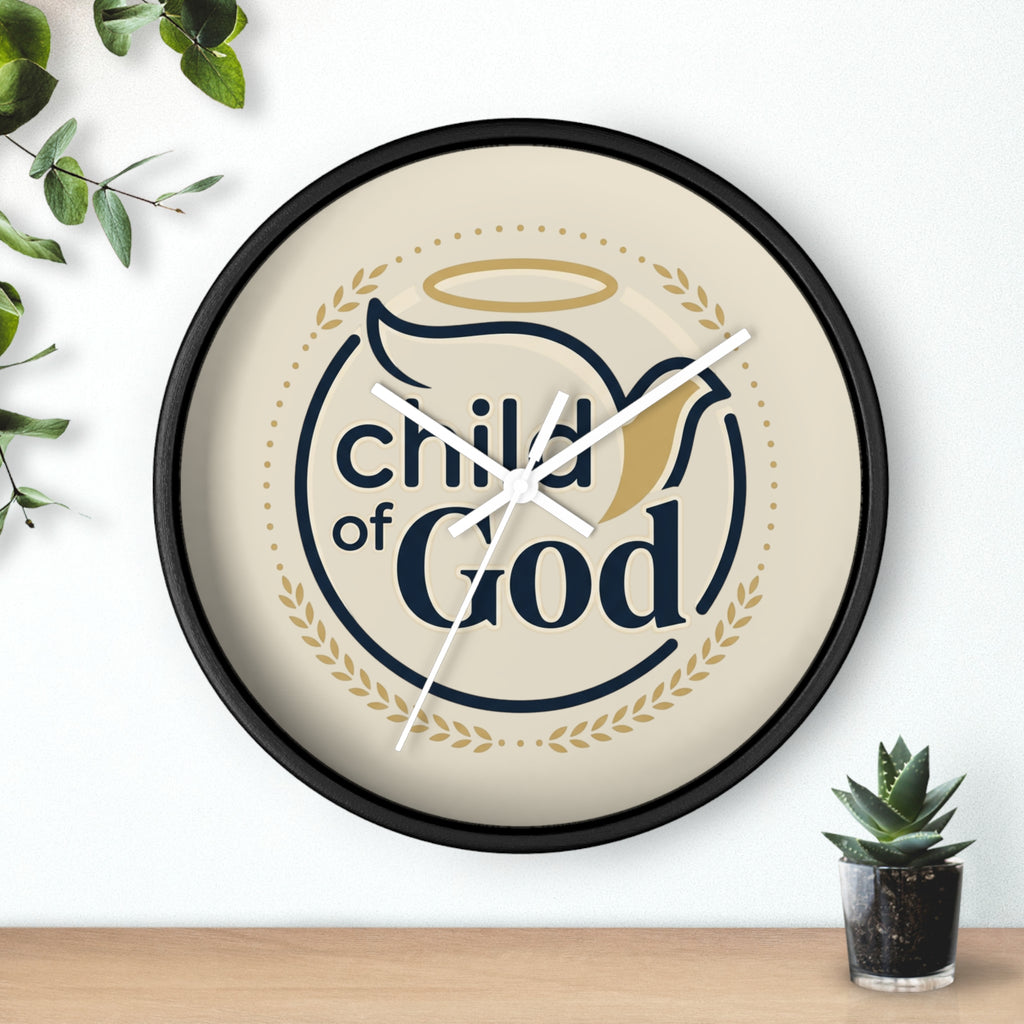 Child of God Wall Clock | Christian Decor, Dove and Halo Design