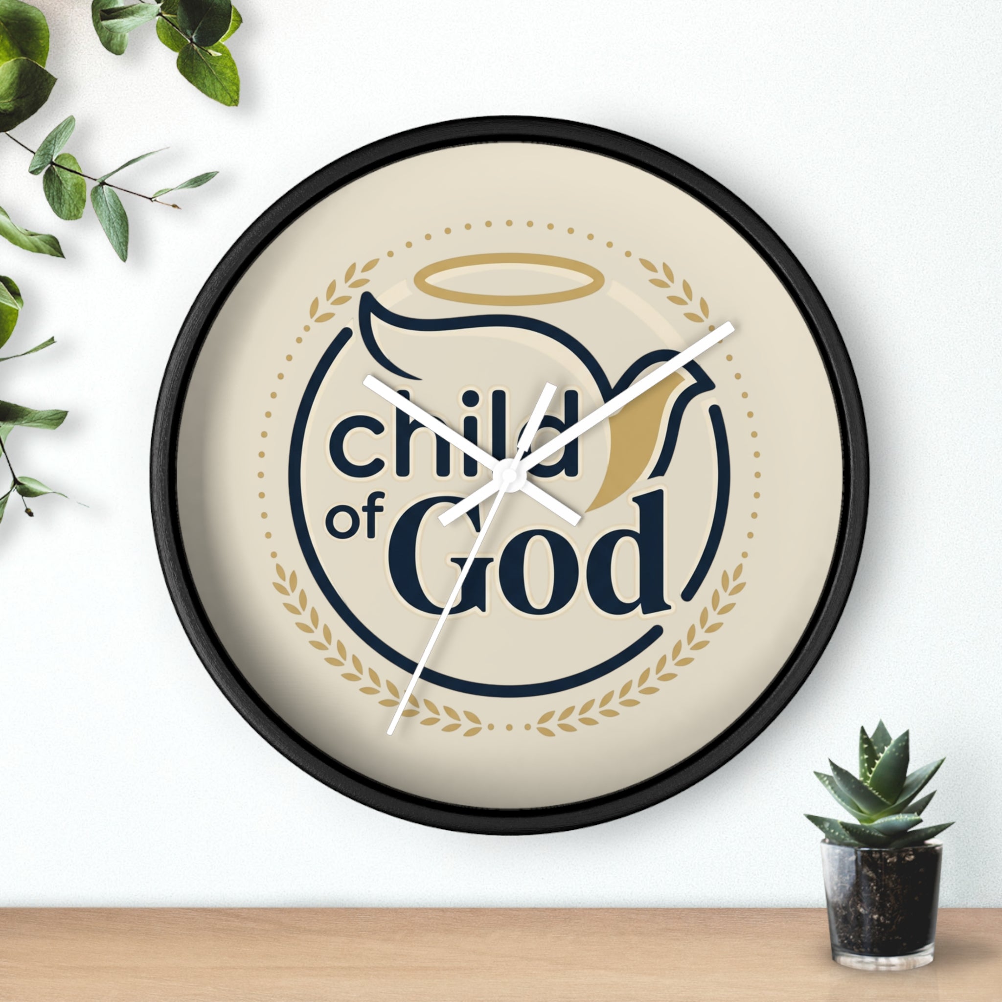 Child of God Wall Clock | Christian Decor, Dove and Halo Design