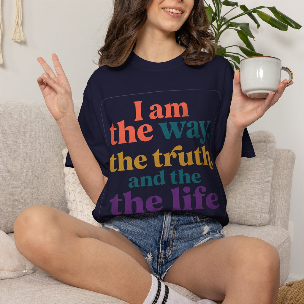 Christian T-Shirt — "I Am the Way, the Truth, and the Life" Retro Scripture Tee (John 14:6)
