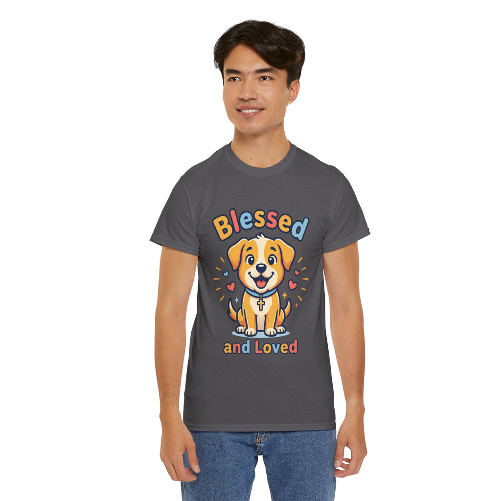 Blessed and Loved Puppy T-Shirt — Cute Dog Graphic Tee for Pet Lovers