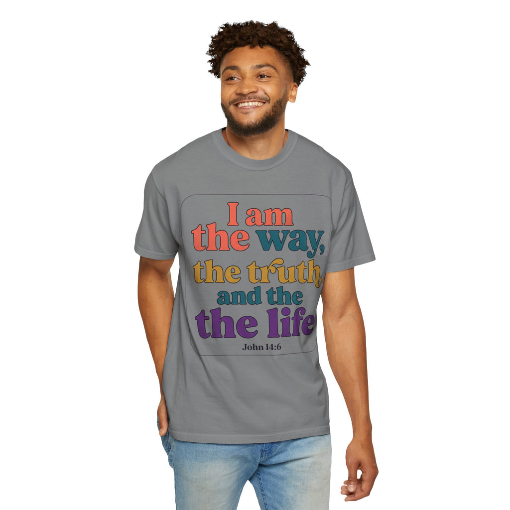 Christian T-Shirt — "I Am the Way, the Truth, and the Life" Retro Scripture Tee (John 14:6)