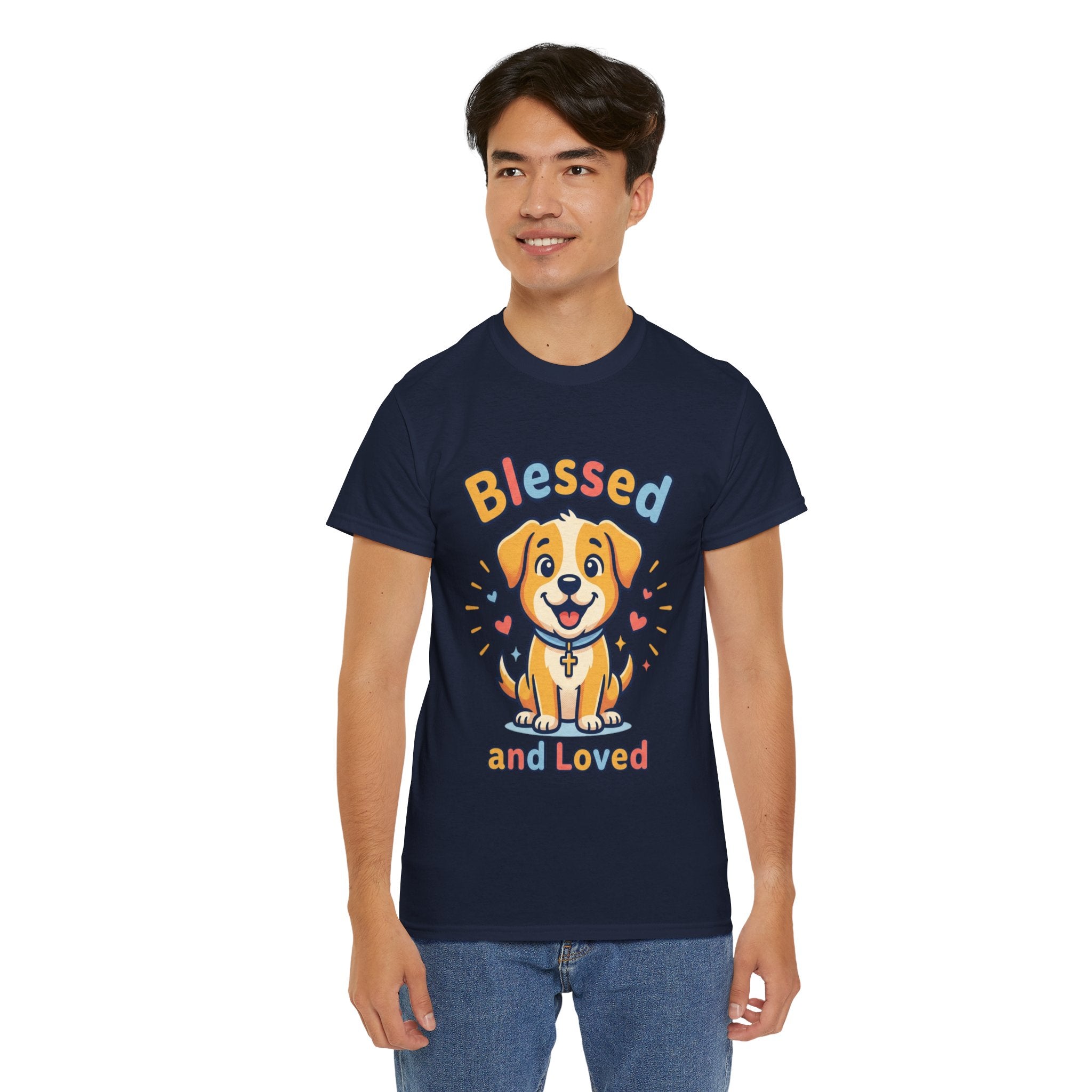 Blessed and Loved Puppy T-Shirt — Cute Dog Graphic Tee for Pet Lovers