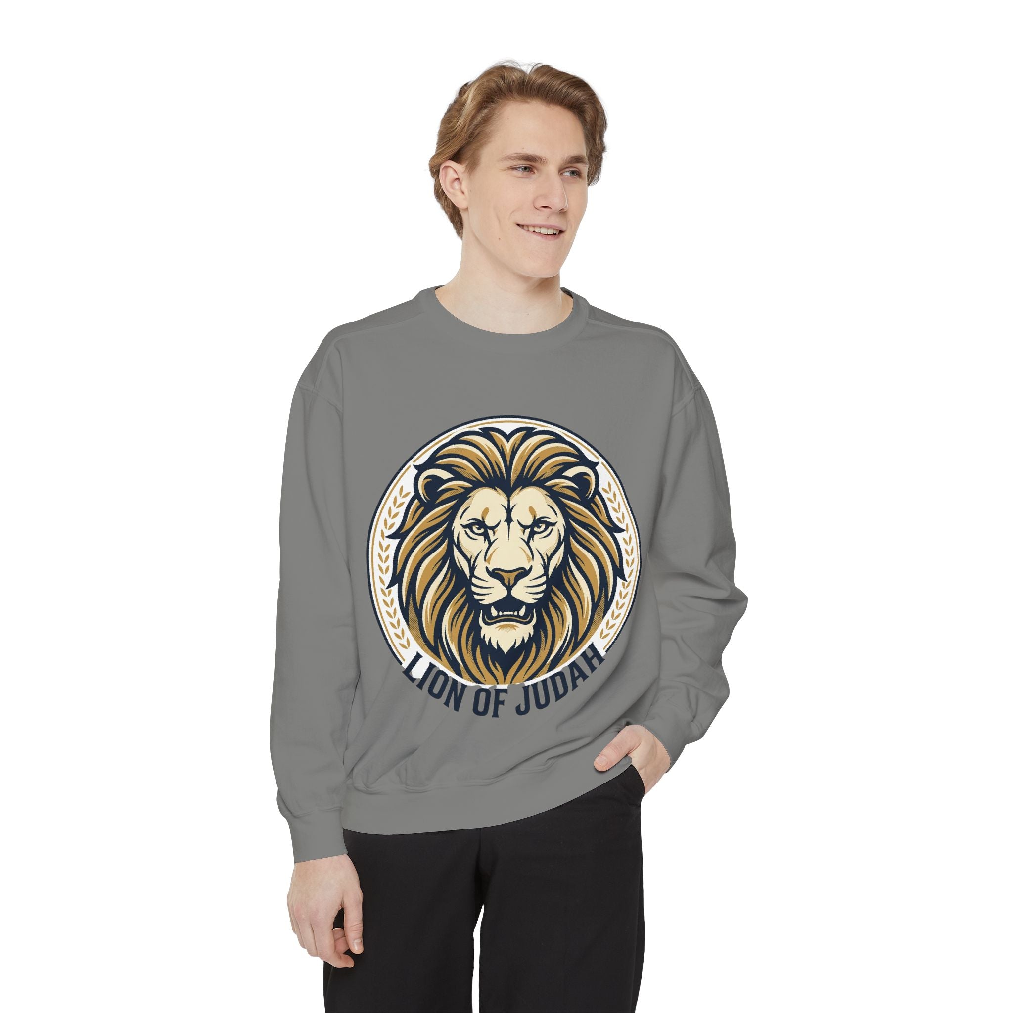 Lion of Judah Sweatshirt — Religious Lion Graphic Crewneck