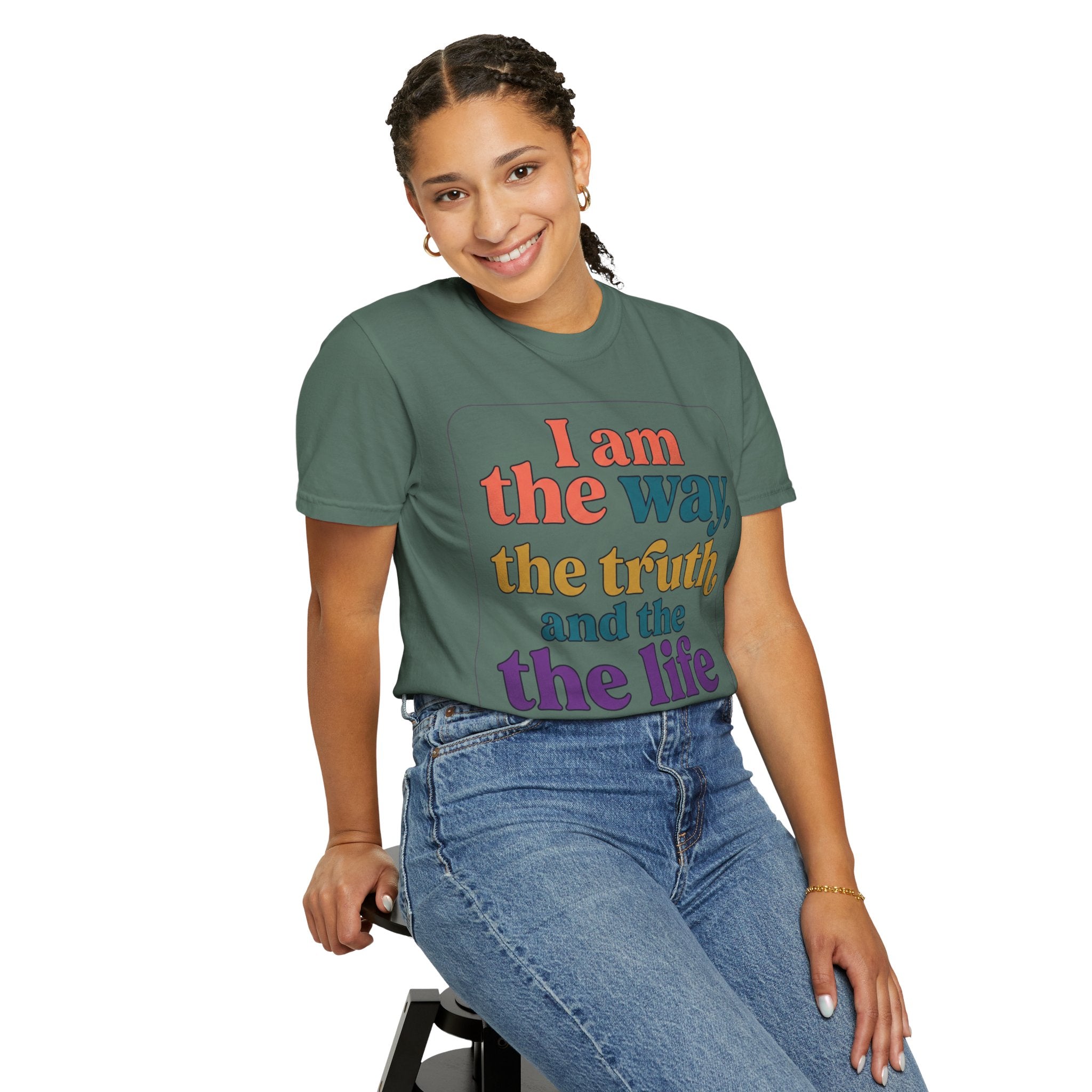 Christian T-Shirt — "I Am the Way, the Truth, and the Life" Retro Scripture Tee (John 14:6)
