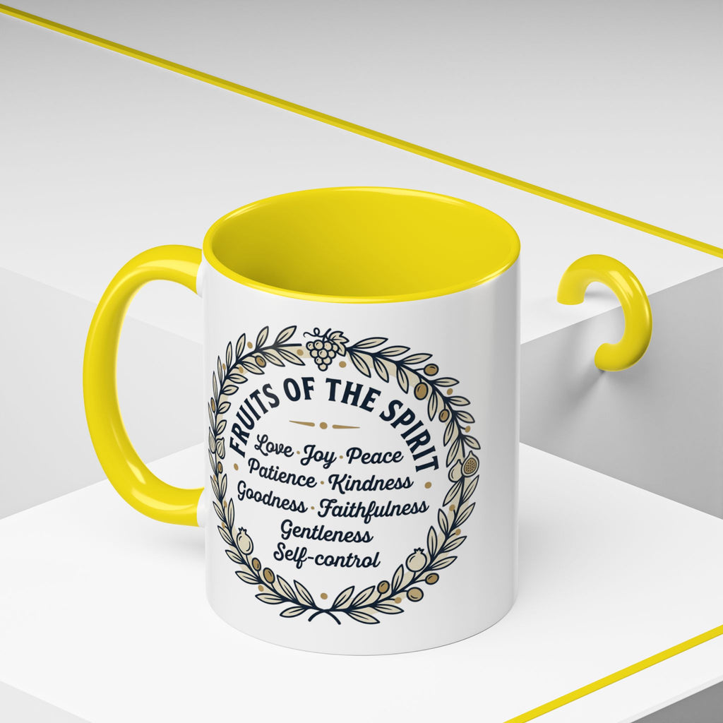 Fruits of the spirit Script Mug | Accent Coffee Mug