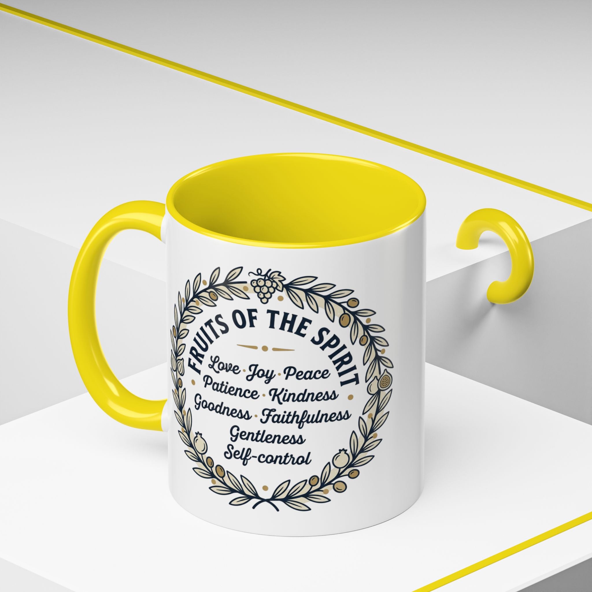 Fruits of the spirit Script Mug | Accent Coffee Mug