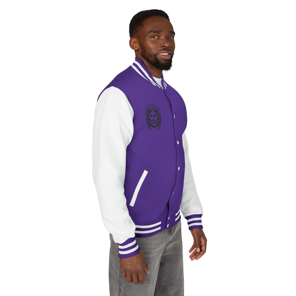 Christ Emblem Letterman Jacket | Red White Varsity
