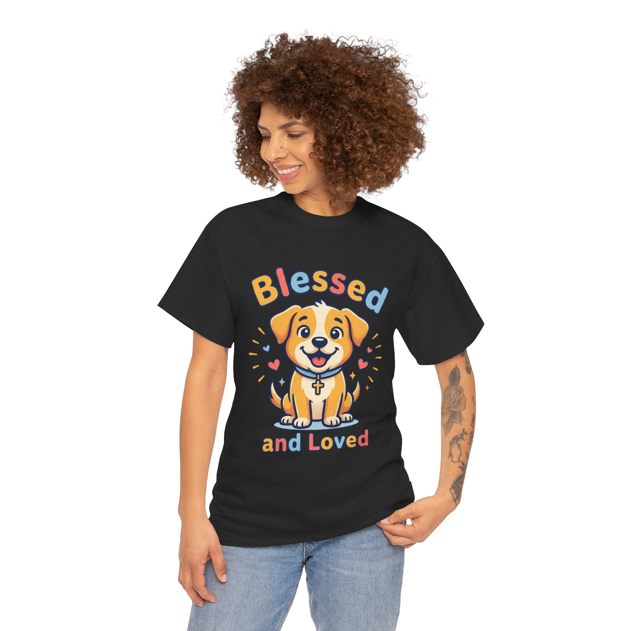 Blessed and Loved Puppy T-Shirt — Cute Dog Graphic Tee for Pet Lovers