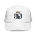King of Kings Trucker Hat – Foam Mesh Baseball Cap with Gold Crown Design