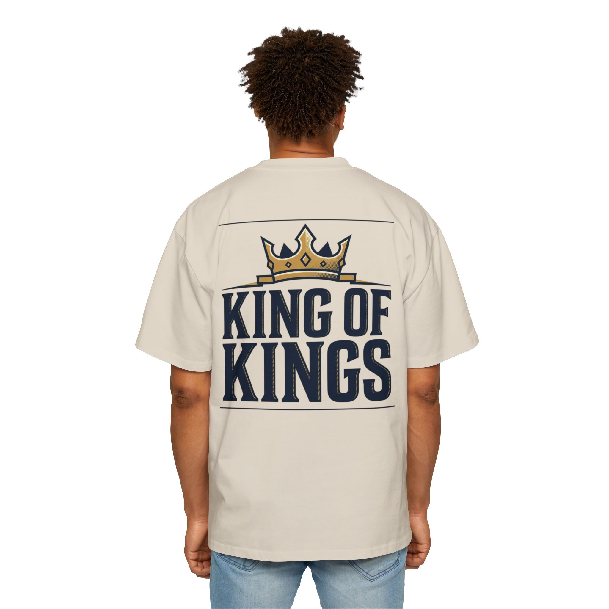 King of Kings Tee — Men's Oversized Graphic T-Shirt with Crown Design