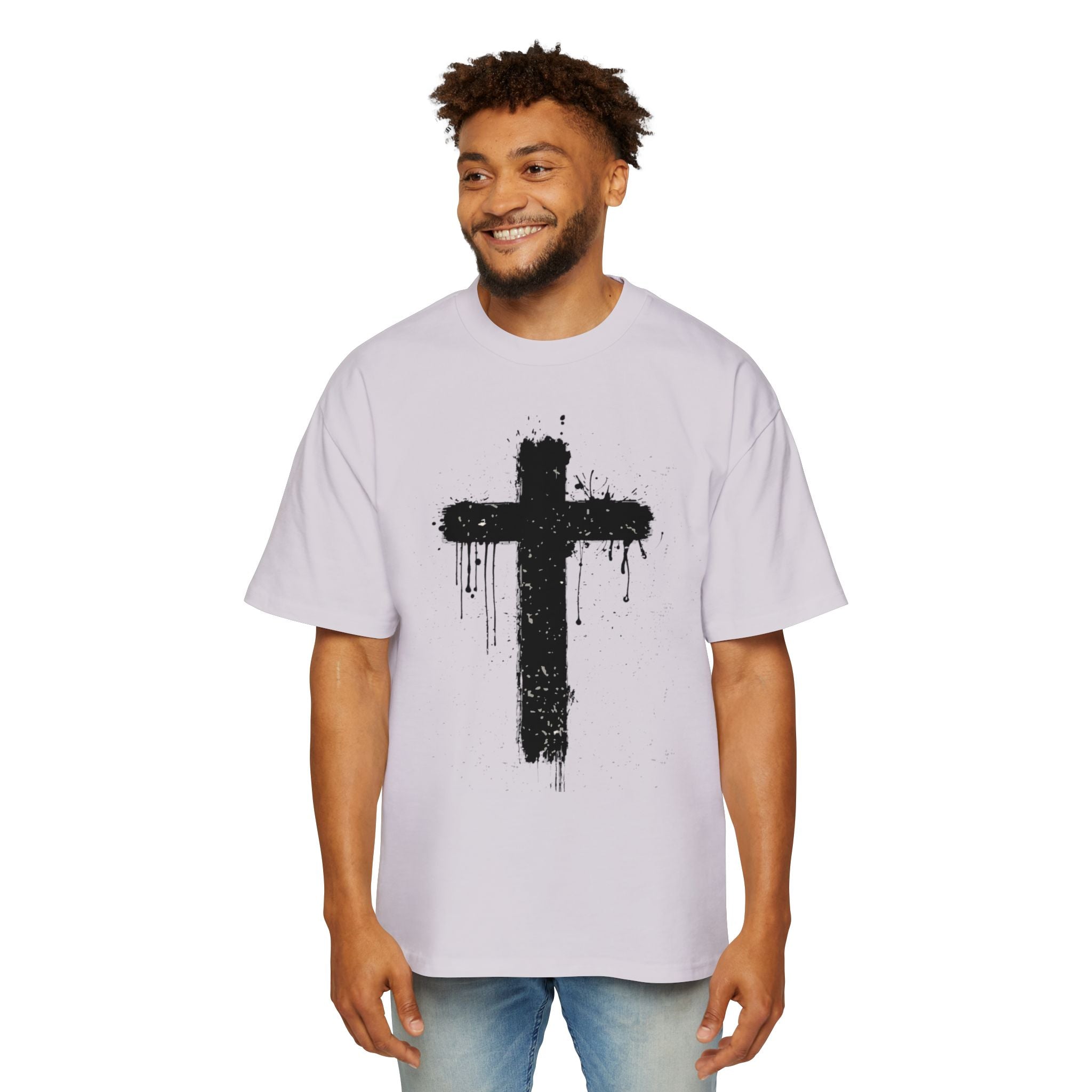 Dripping Paint Cross T-Shirt | Grunge Christian Tee