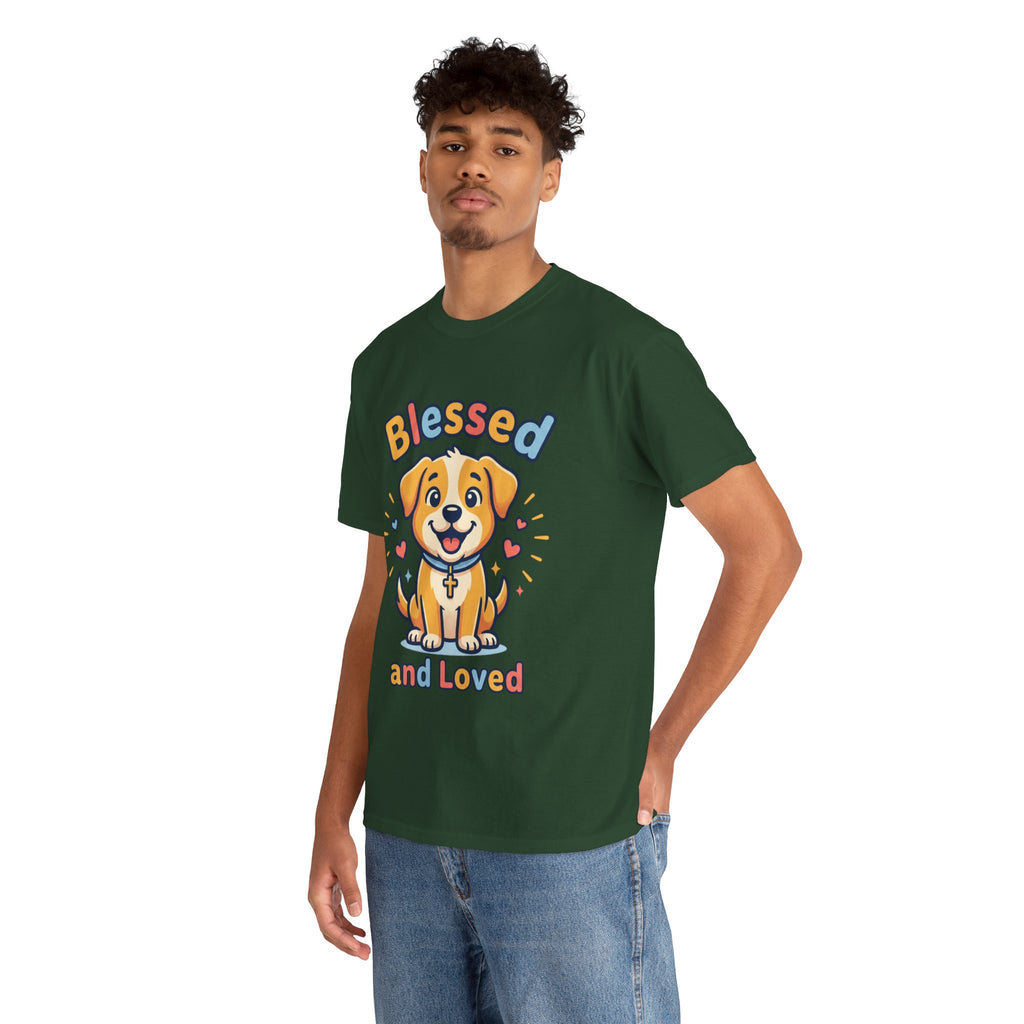Blessed and Loved Puppy T-Shirt — Cute Dog Graphic Tee for Pet Lovers