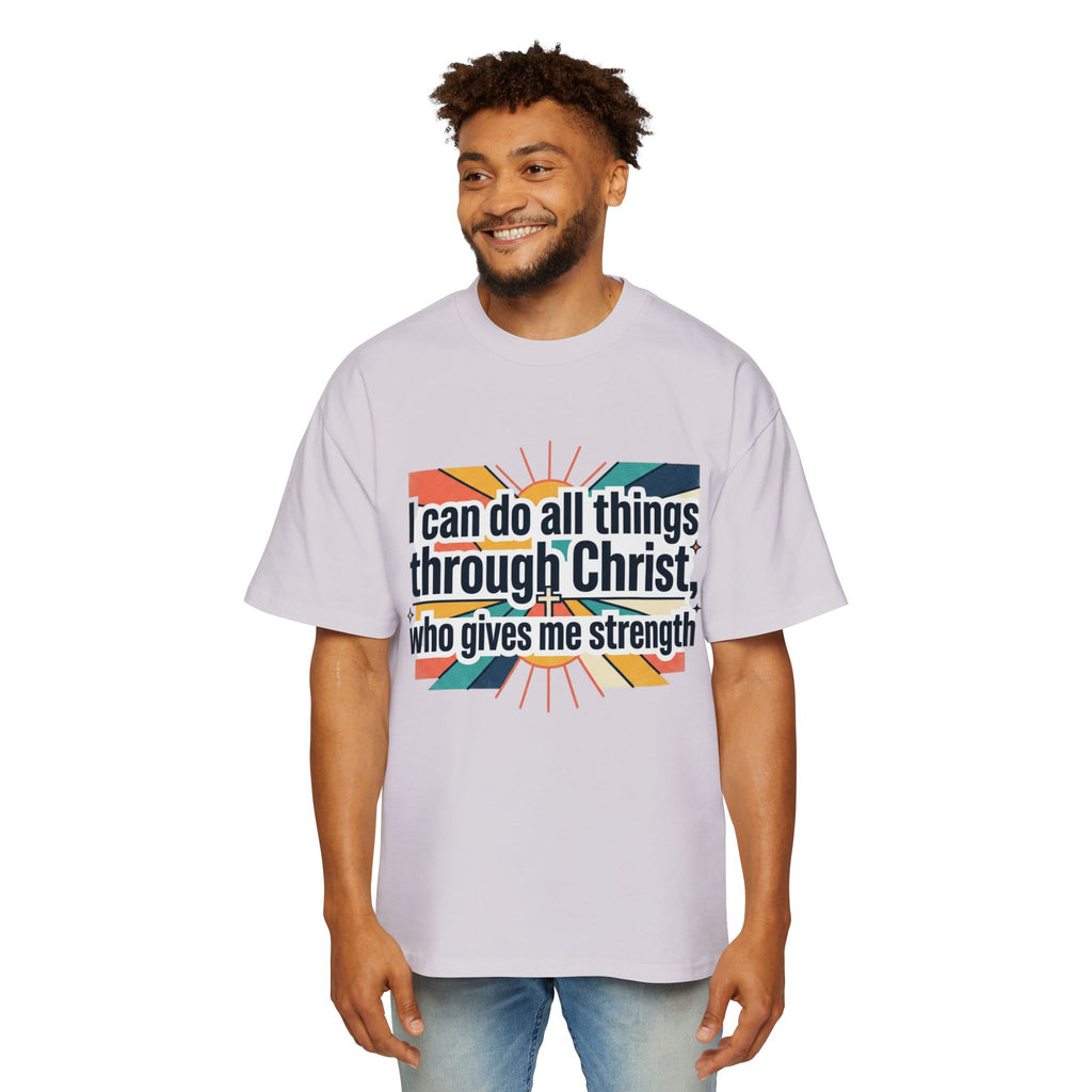 I can do all things through Christ who gives me strength T-Shirt | Grunge Christian Tee