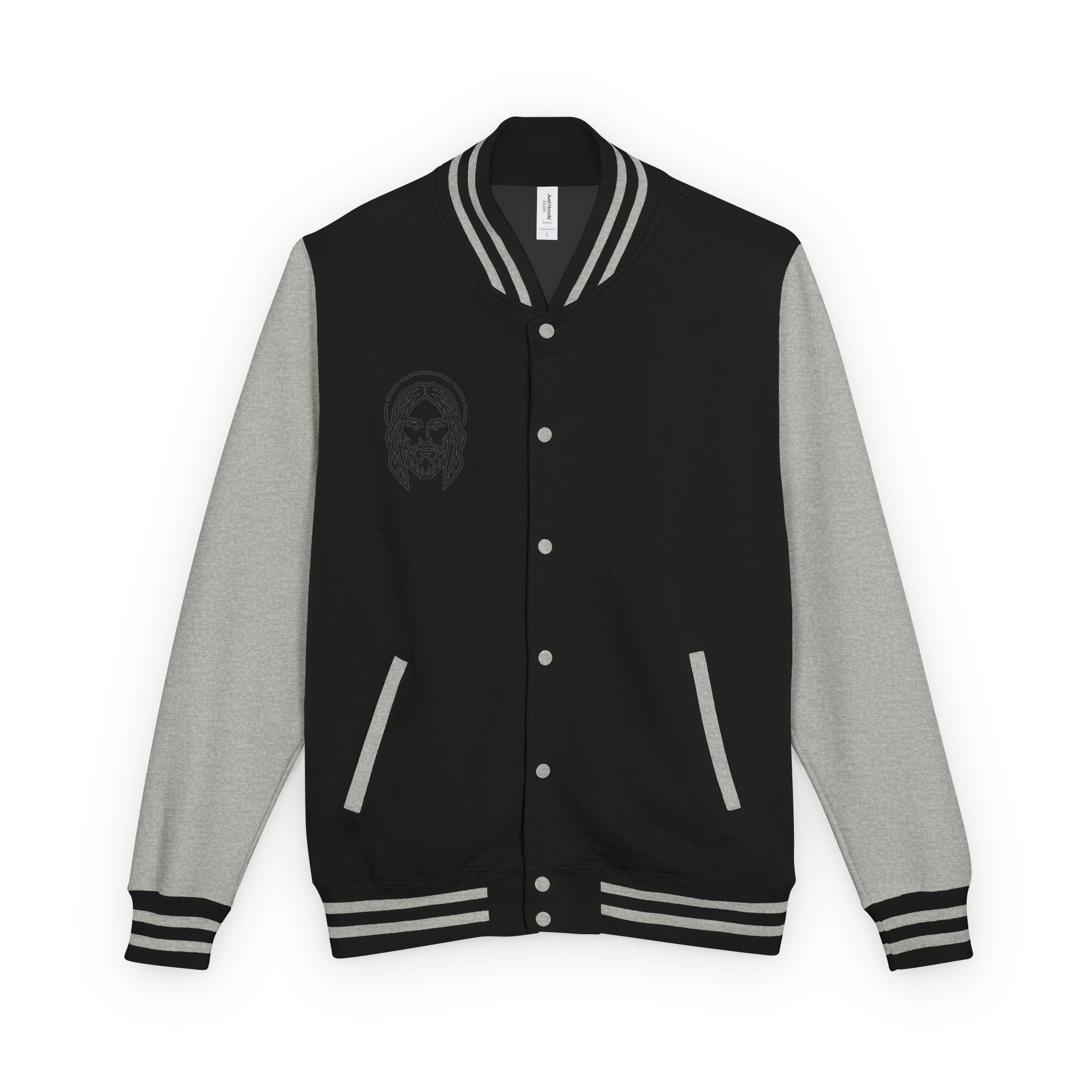 Christ Emblem Letterman Jacket | Red White Varsity