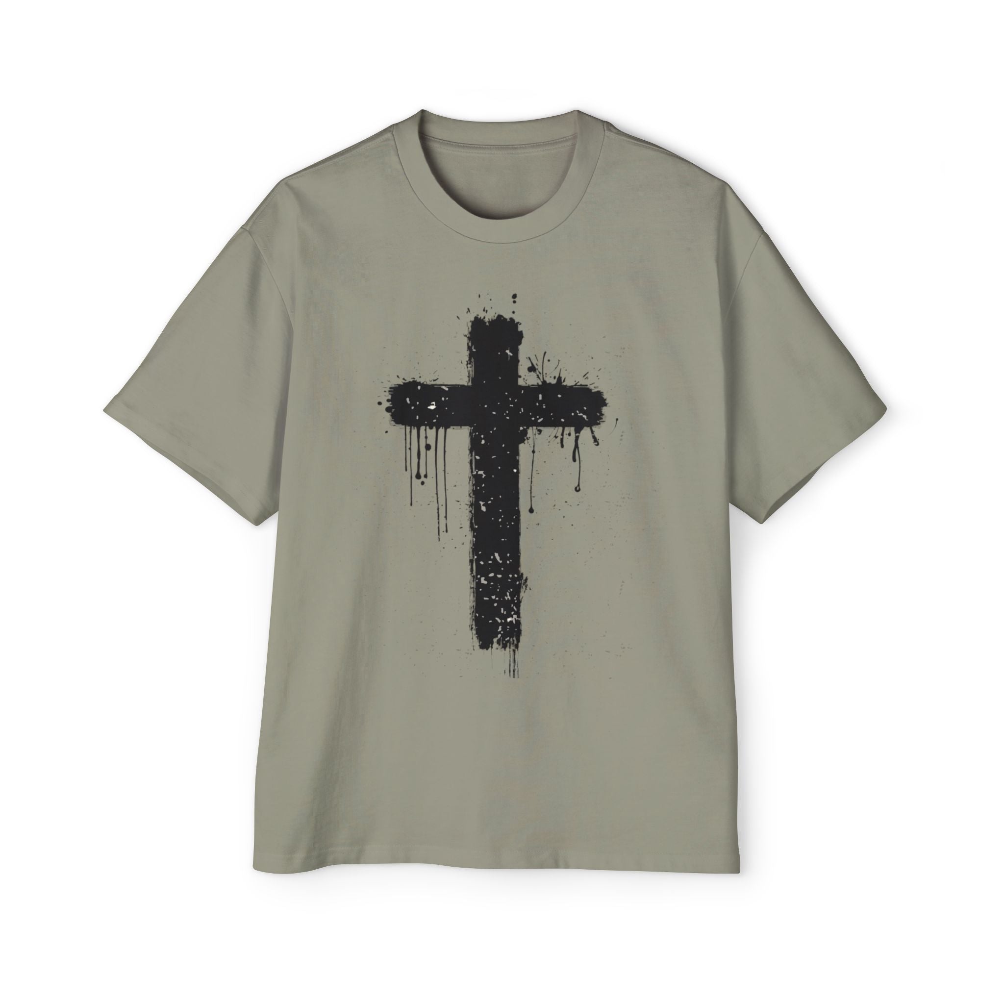 Dripping Paint Cross T-Shirt | Grunge Christian Tee
