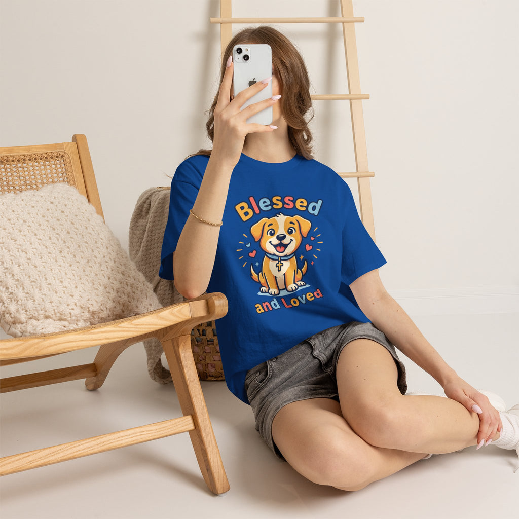 Blessed and Loved Puppy T-Shirt — Cute Dog Graphic Tee for Pet Lovers