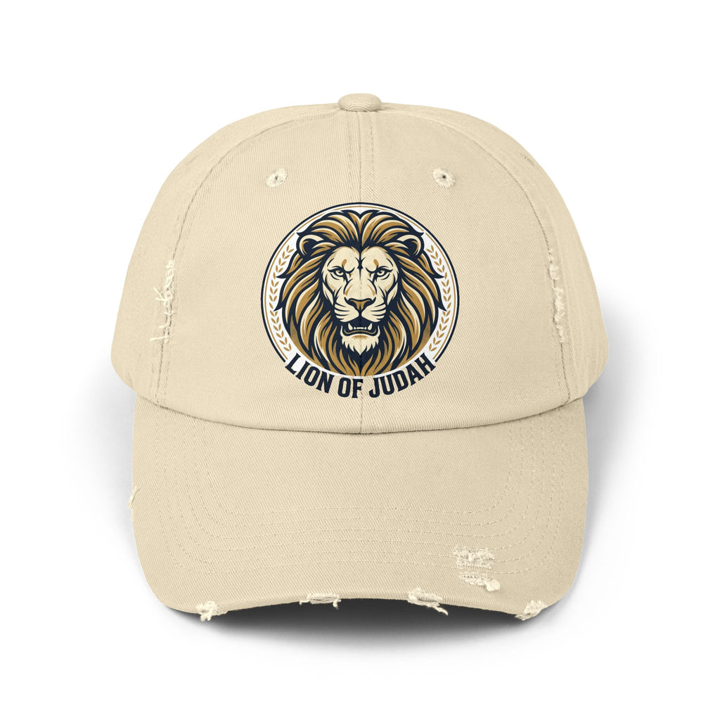 Lion of Judah Distressed Baseball Cap — Vintage Christian Hat