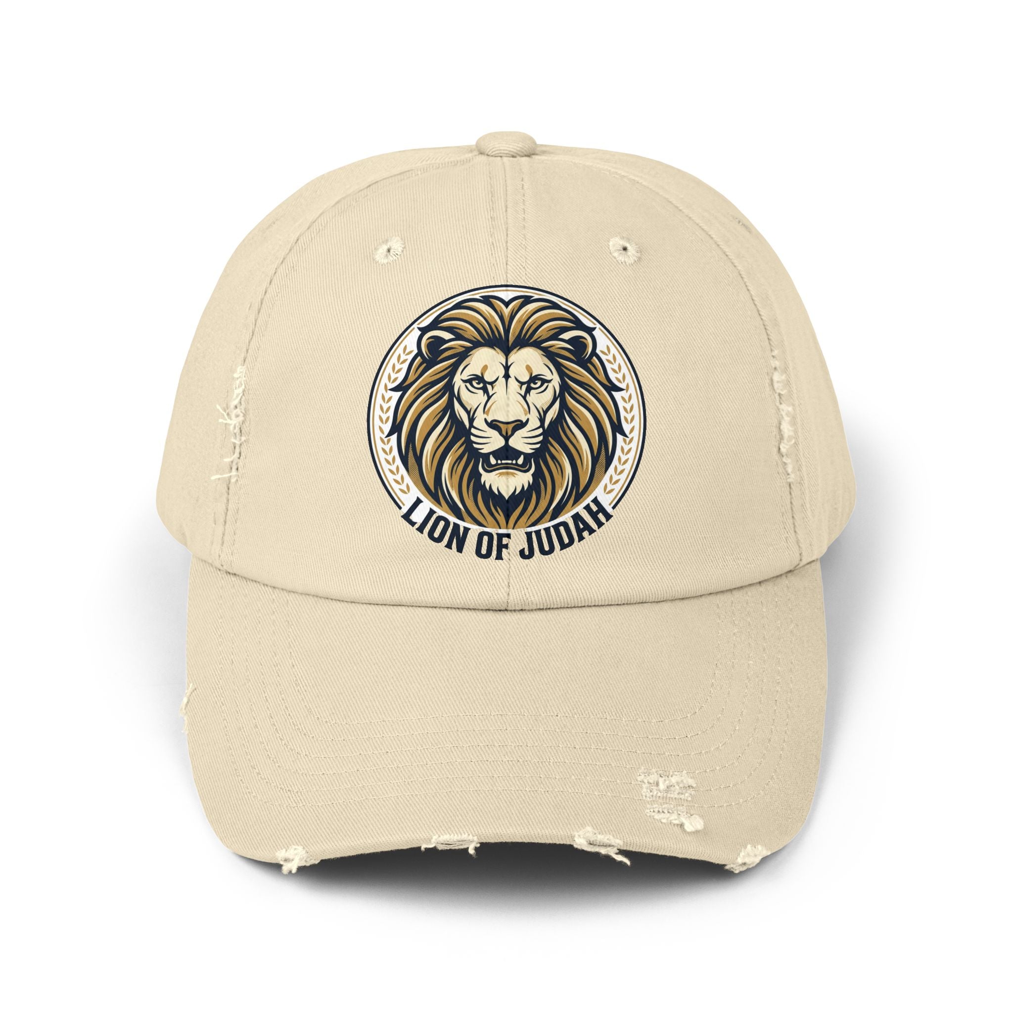 Lion of Judah Distressed Baseball Cap — Vintage Christian Hat