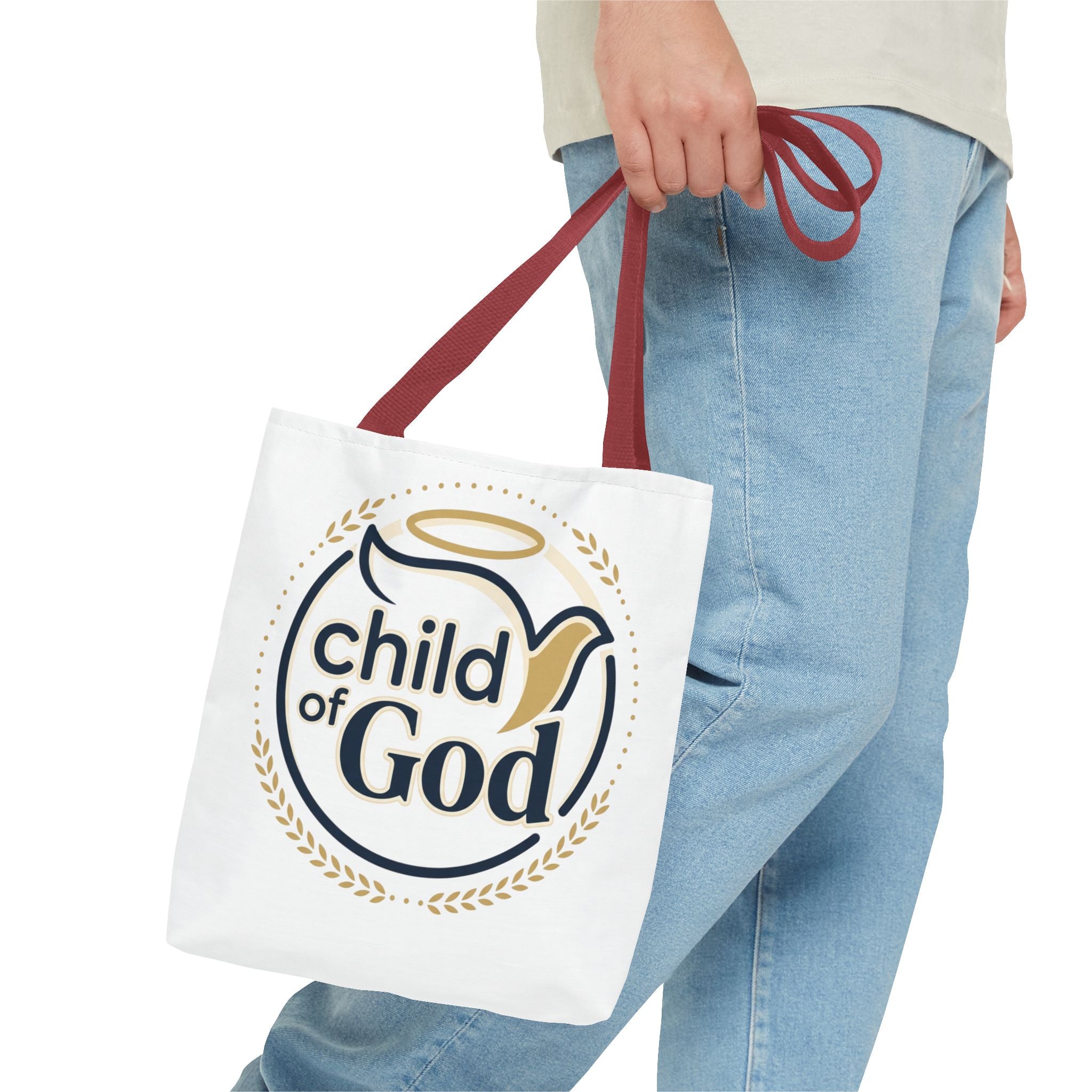 Child of God Tote Bag — All-Over Print Christian Canvas Tote