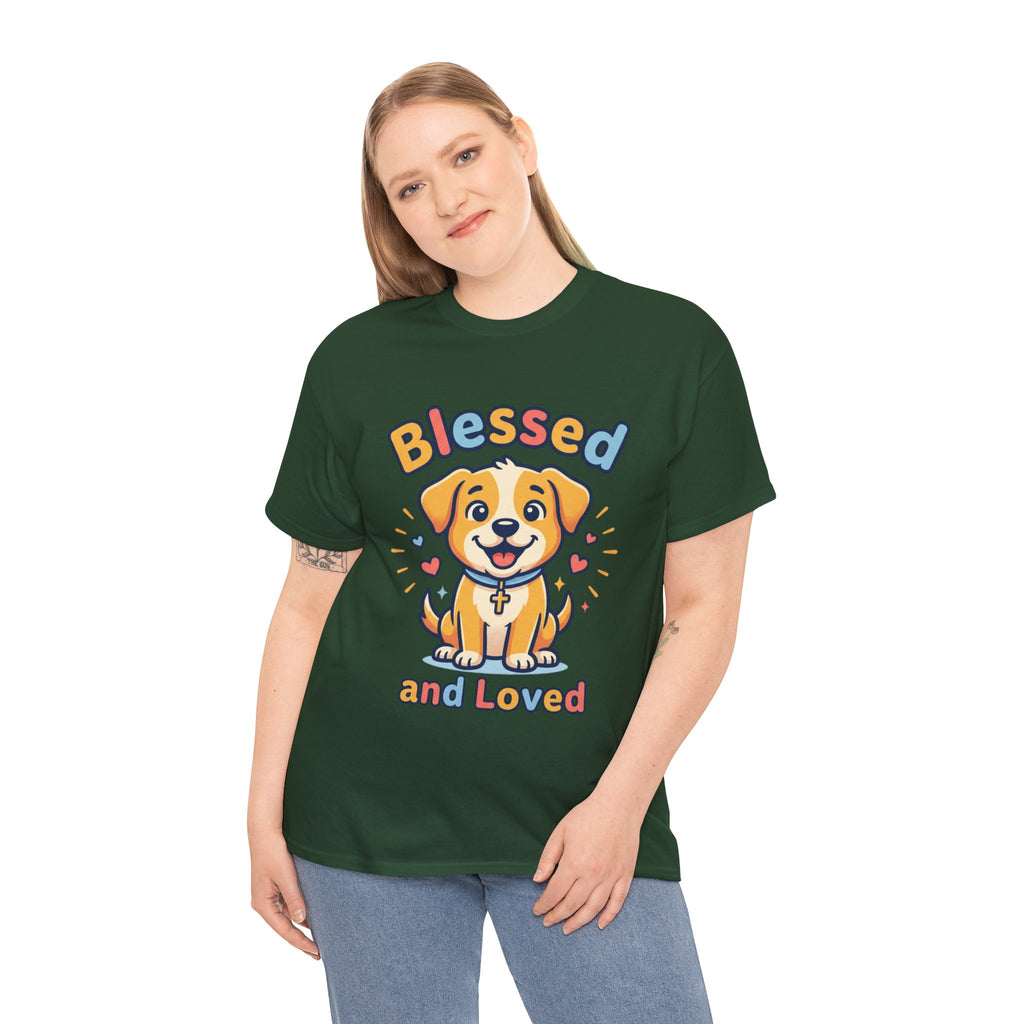 Blessed and Loved Puppy T-Shirt — Cute Dog Graphic Tee for Pet Lovers