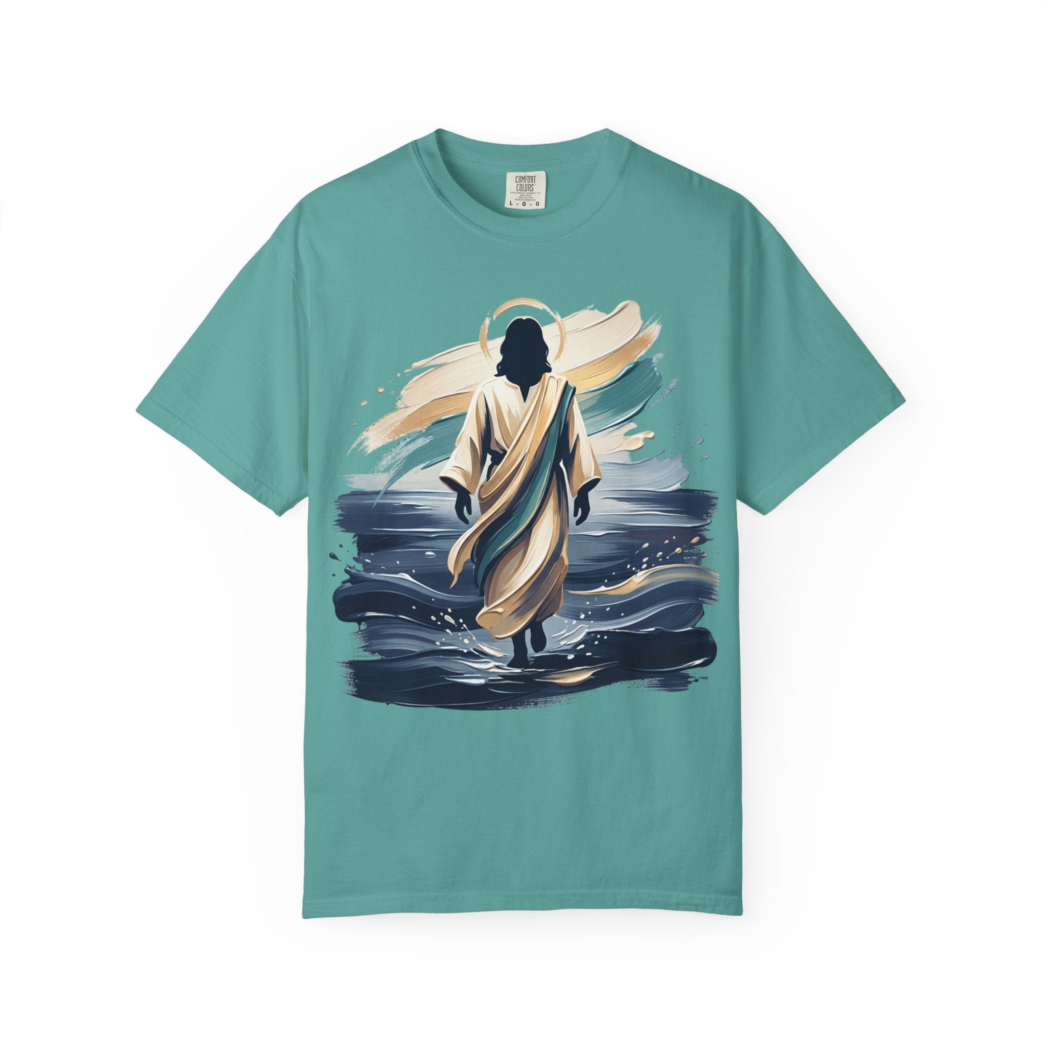 Jesus Walking on Water T-Shirt — Inspirational Christian Faith Tee