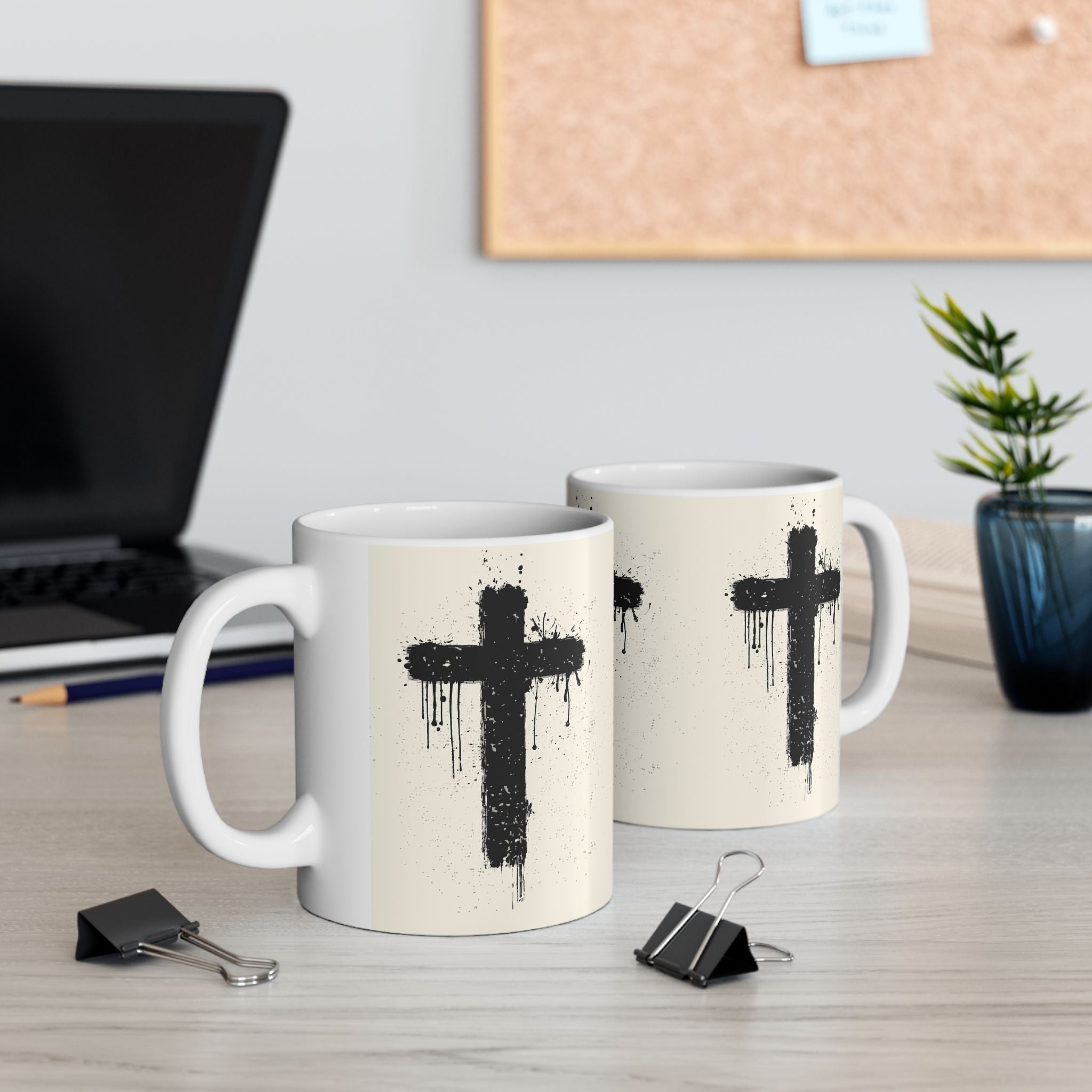 Cross Ceramic Mug, (11oz, 15oz)