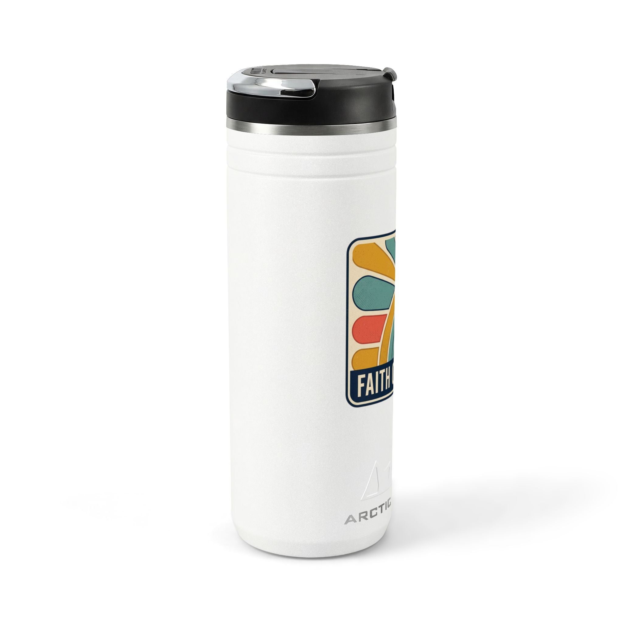 Faith over Fear emblem tumbler | Stainless steel straw tumbler 24oz