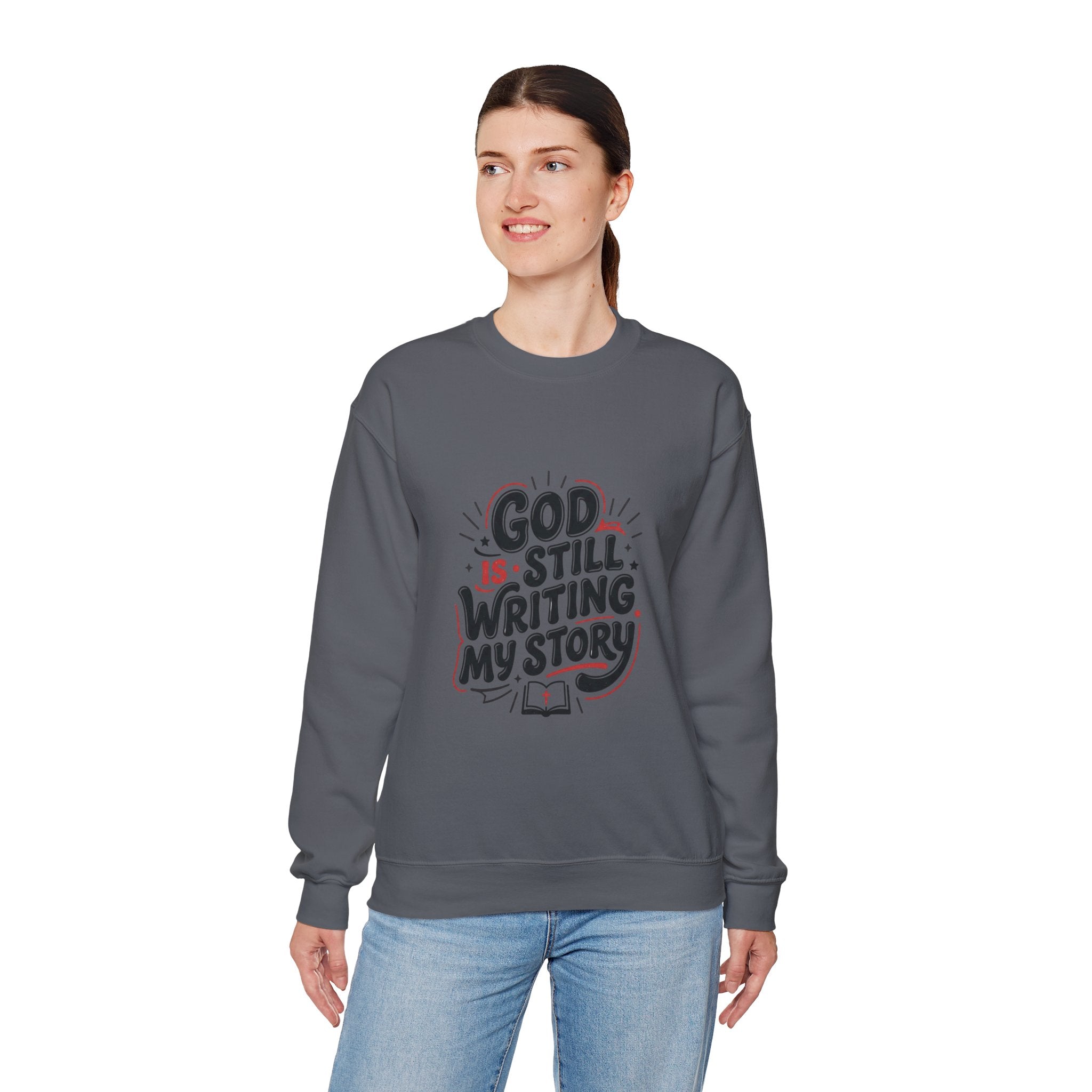 God Is Still Writing My Story Sweatshirt | Christian encouragement, groovy scripture