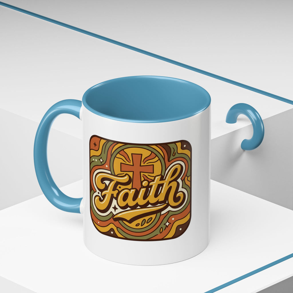 Faith Retro Script Mug | Accent Coffee Mug