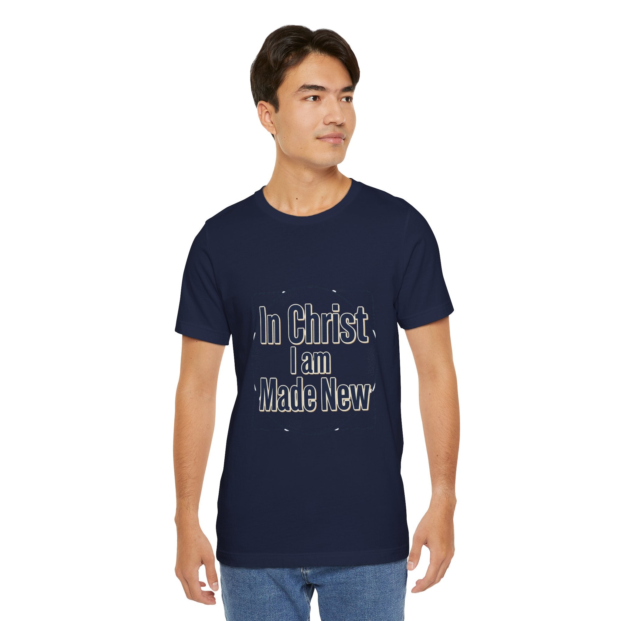 In Christ I Am Made New Tee | Christian encouragement, pastel retro