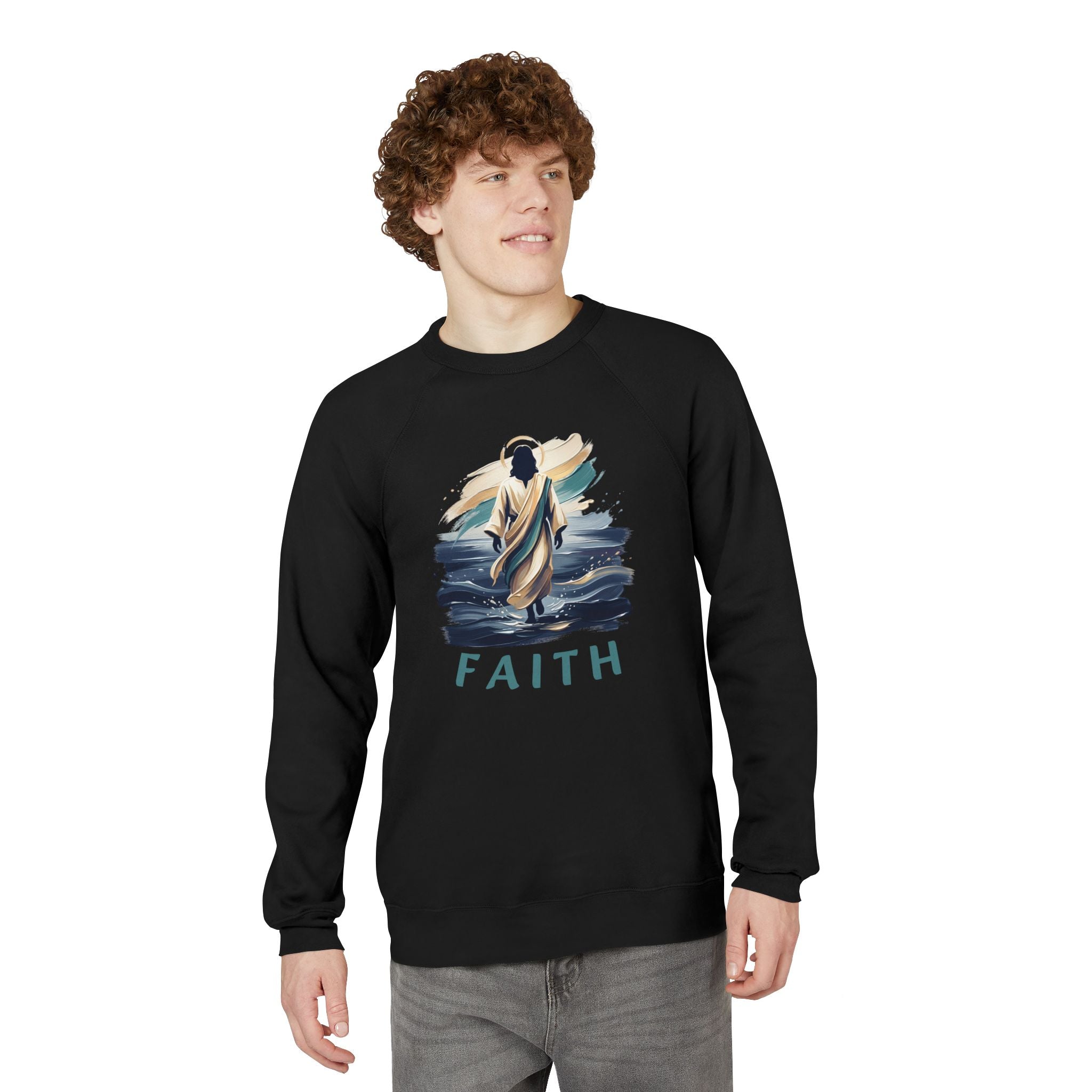 Christian walking on water Sweatshirt — "Faith"
