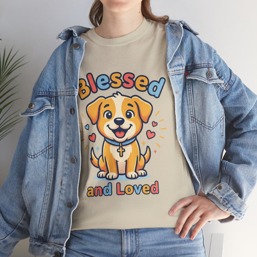 Blessed and Loved Puppy T-Shirt — Cute Dog Graphic Tee for Pet Lovers