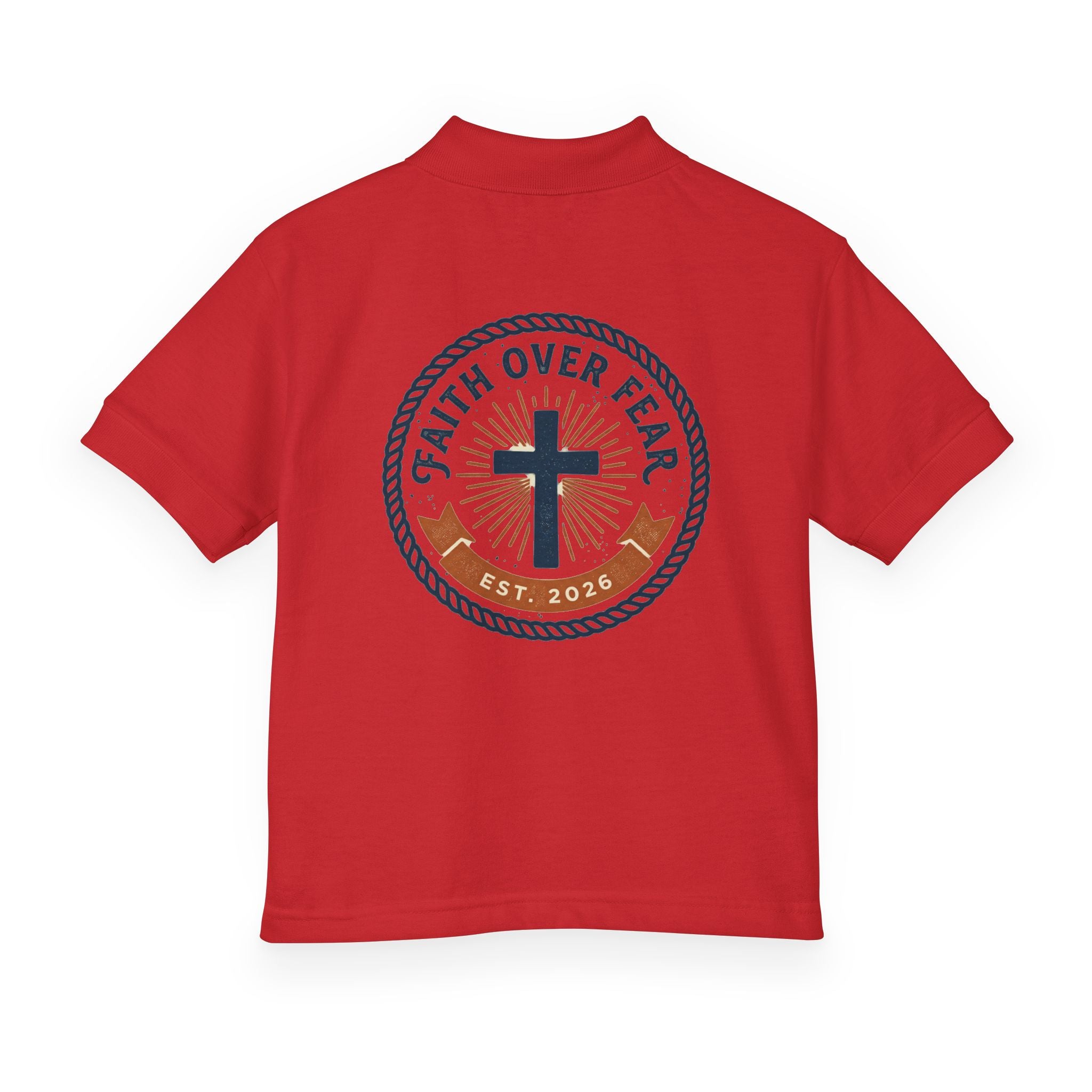 Faith over Fear design Youth Polo