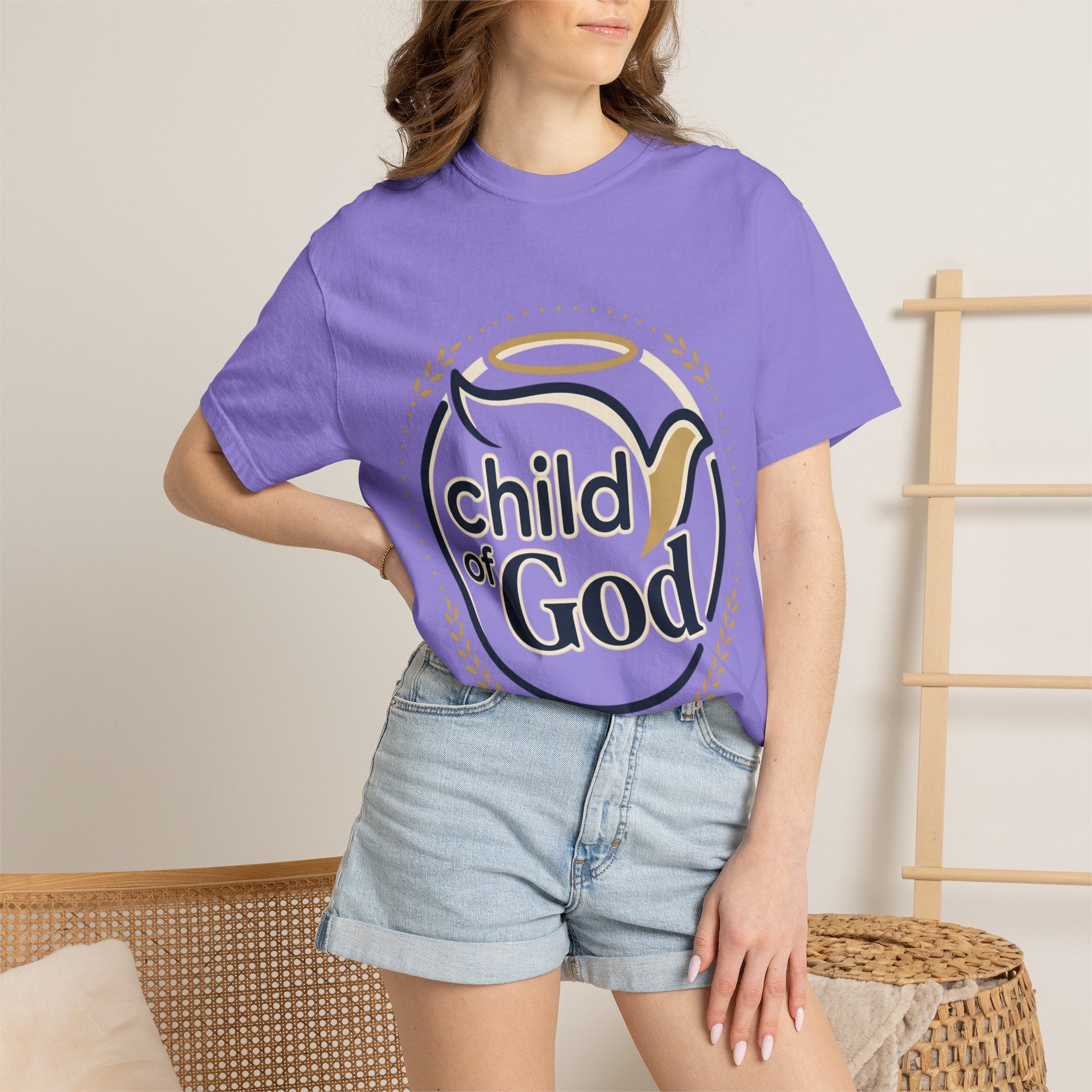 Child of God T‑Shirt — Faith Christian Tee with Dove & Halo