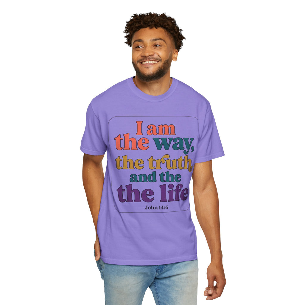 Christian T-Shirt — "I Am the Way, the Truth, and the Life" Retro Scripture Tee (John 14:6)