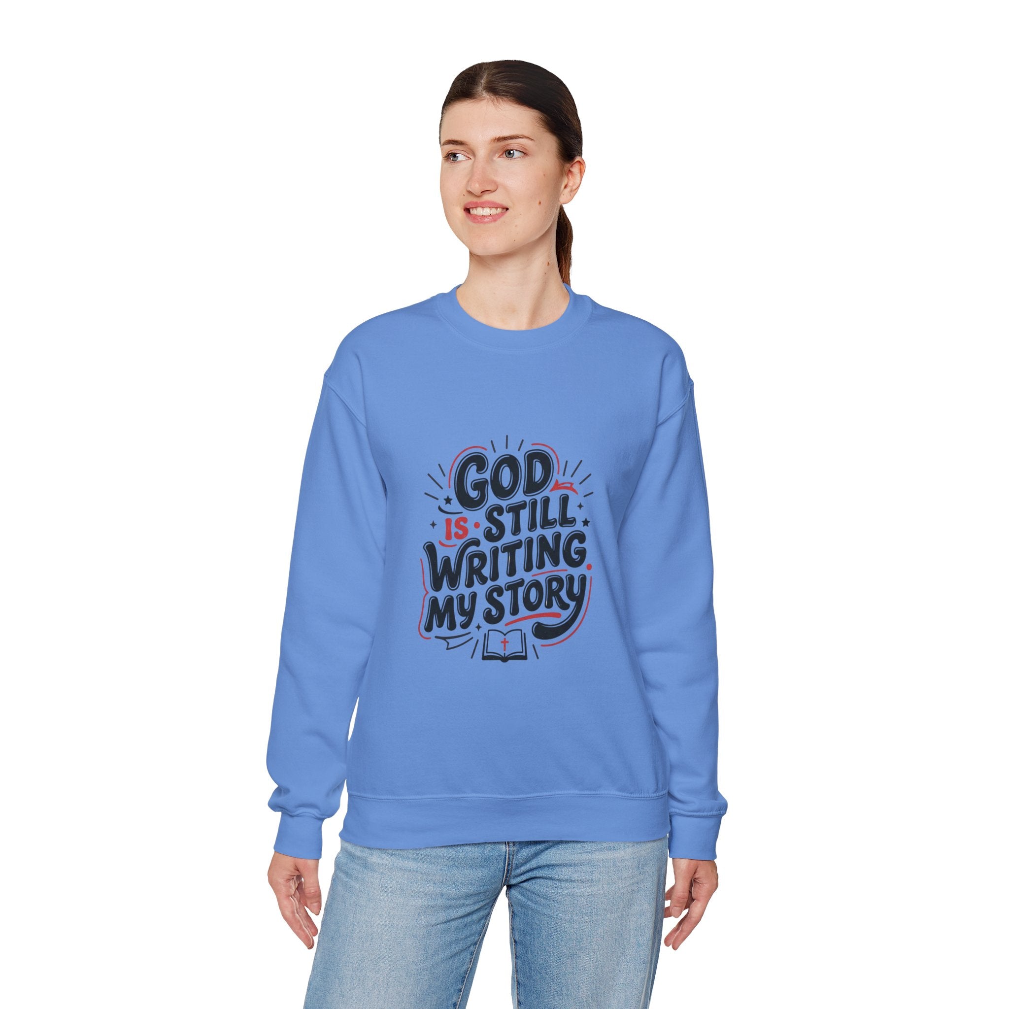 God Is Still Writing My Story Sweatshirt | Christian encouragement, groovy scripture