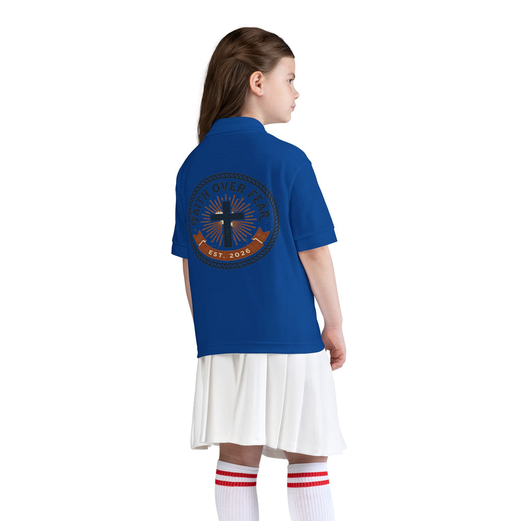 Faith over Fear design Youth Polo
