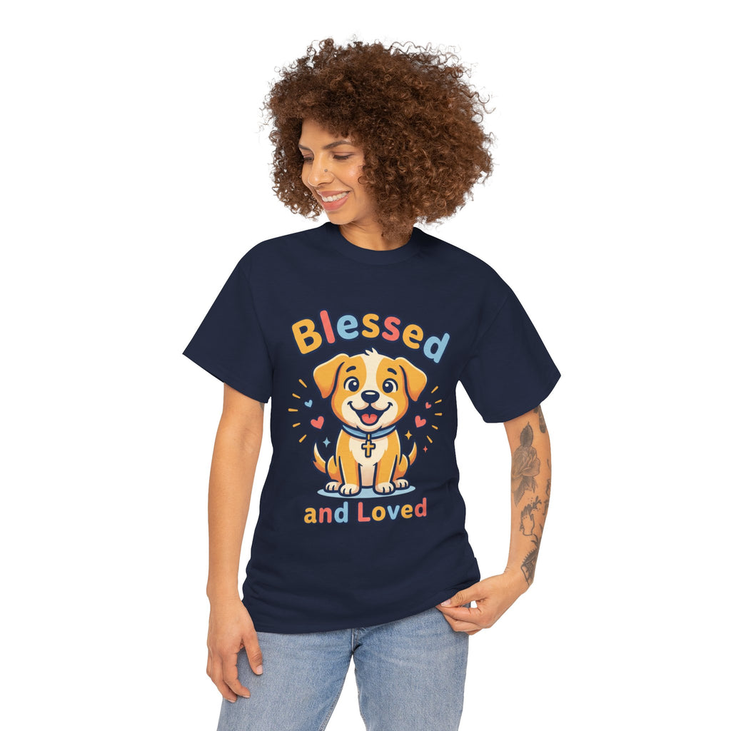 Blessed and Loved Puppy T-Shirt — Cute Dog Graphic Tee for Pet Lovers