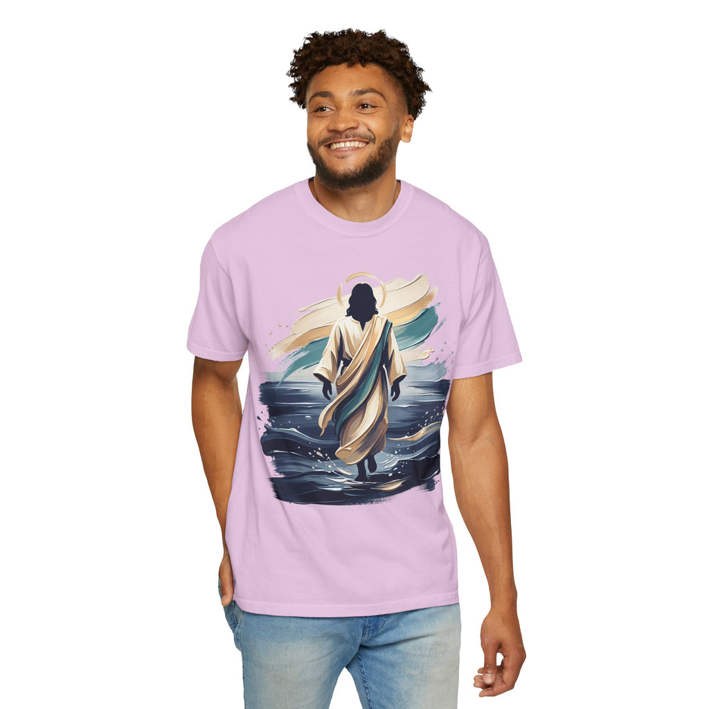 Jesus Walking on Water T-Shirt — Inspirational Christian Faith Tee
