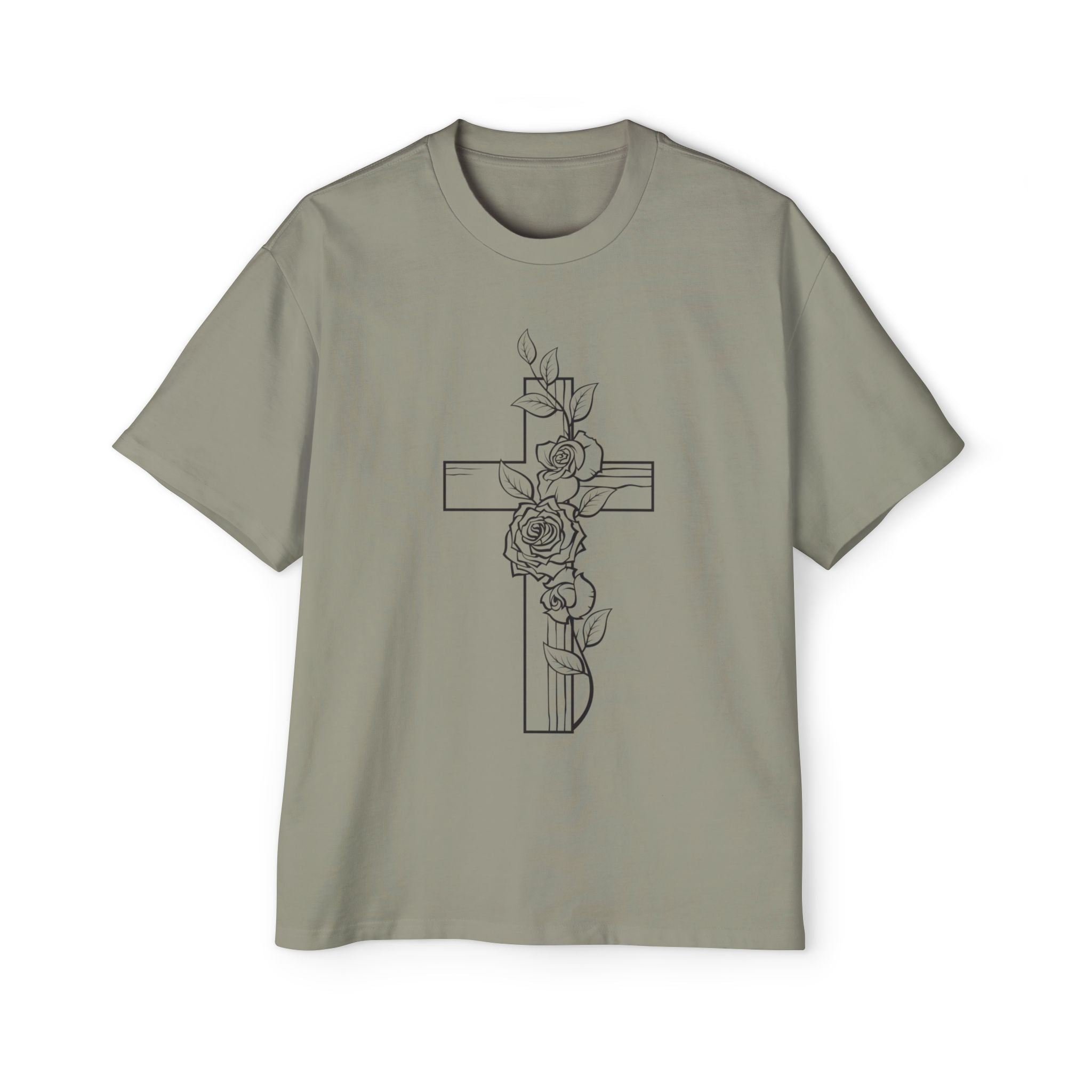 Cross and Rose| Grunge Christian Tee