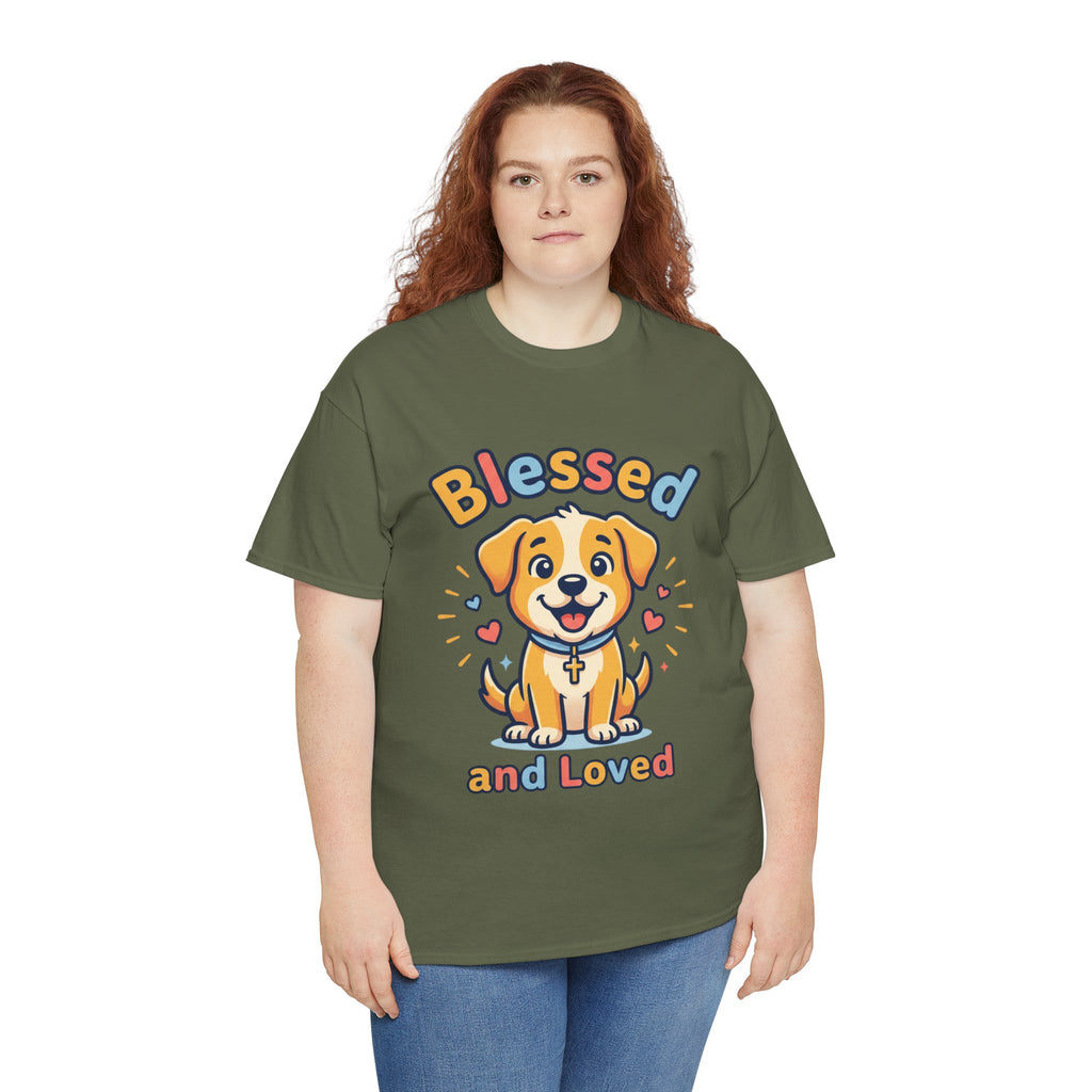 Blessed and Loved Puppy T-Shirt — Cute Dog Graphic Tee for Pet Lovers