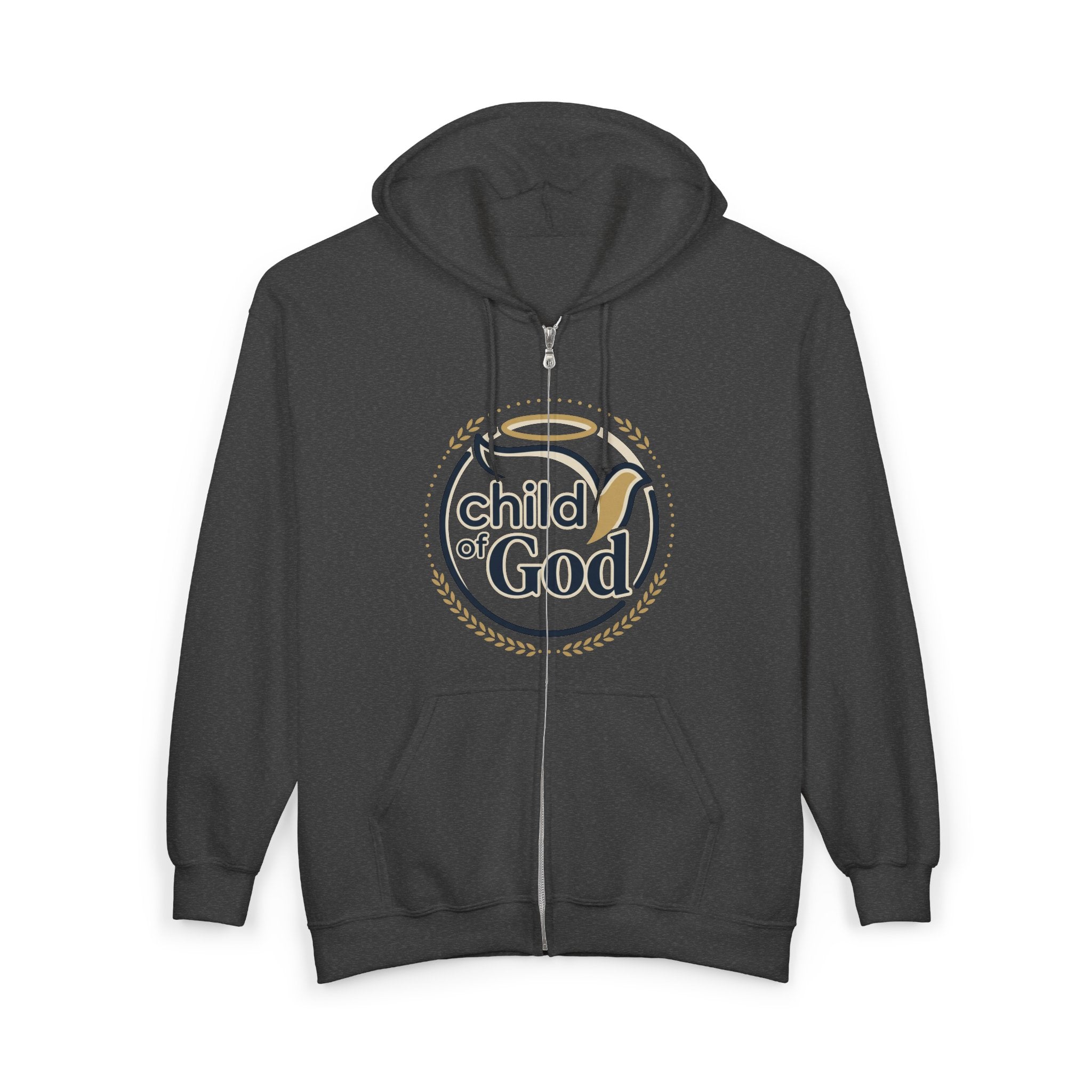 Child of God Hoodie — Religious Faith Unisex Zip-Up Sweatshirt