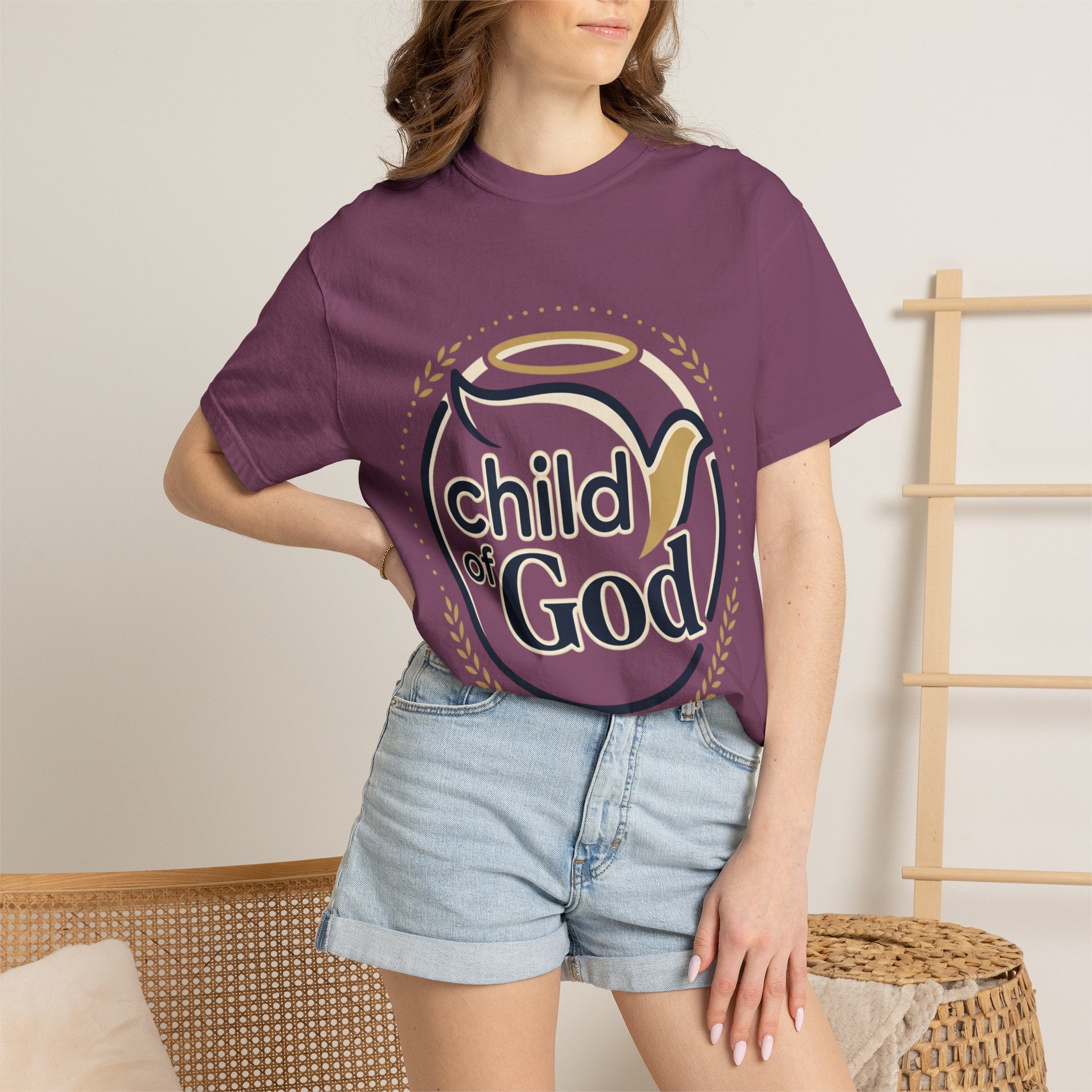 Child of God T‑Shirt — Faith Christian Tee with Dove & Halo